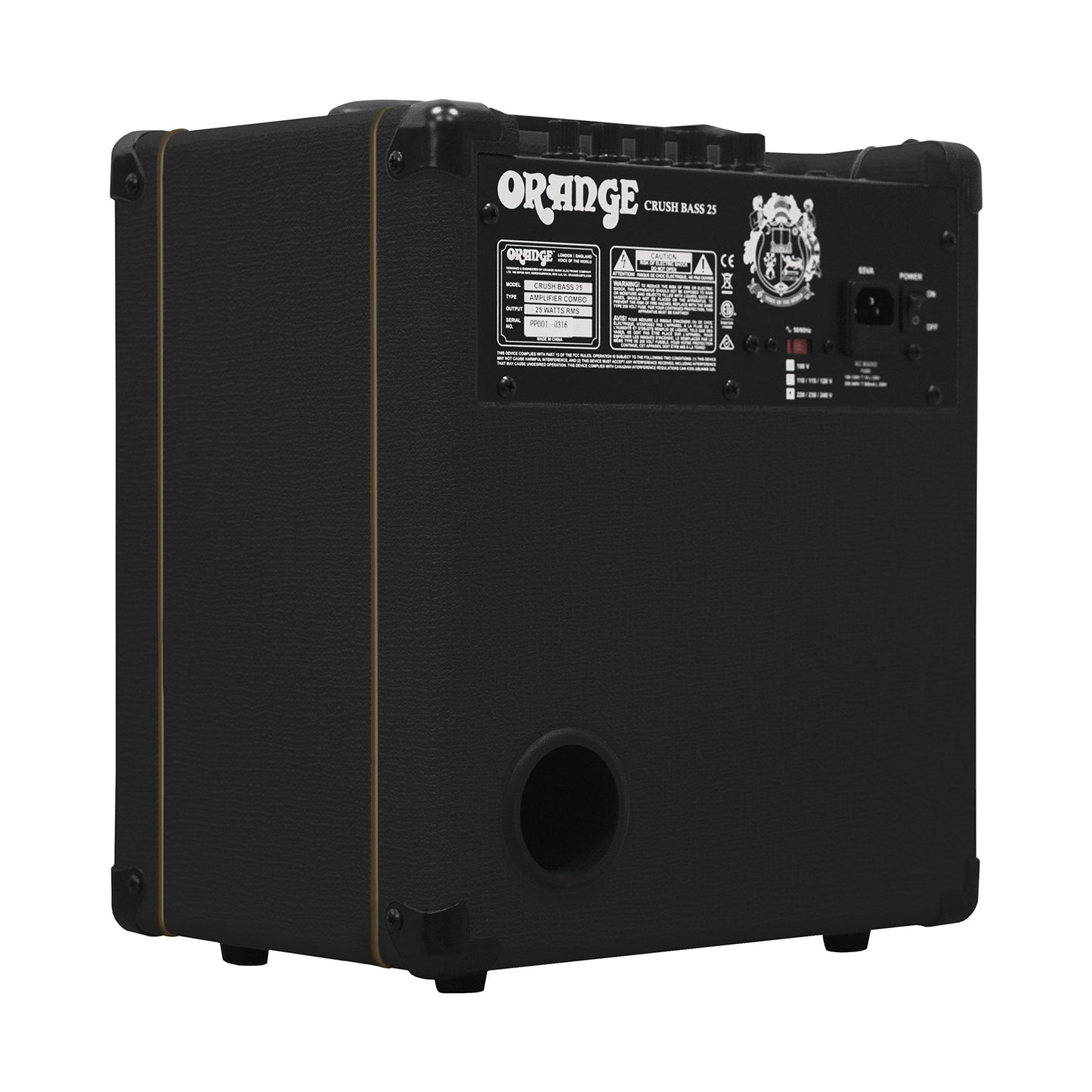 Combo de amplificador de bajo y guitarra, Crush Bass 25, Negro