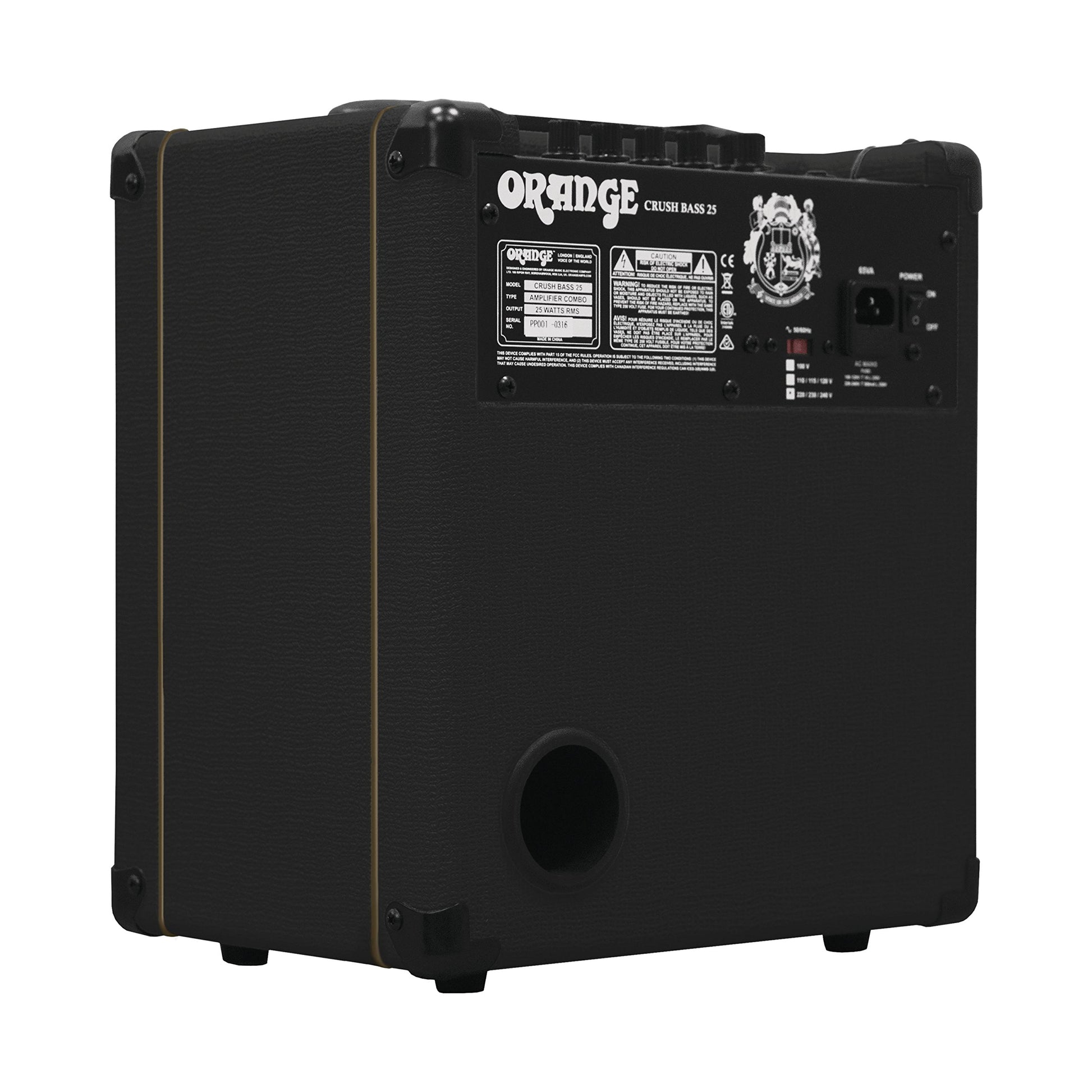Combo de amplificador de bajo y guitarra, Crush Bass 25, Negro