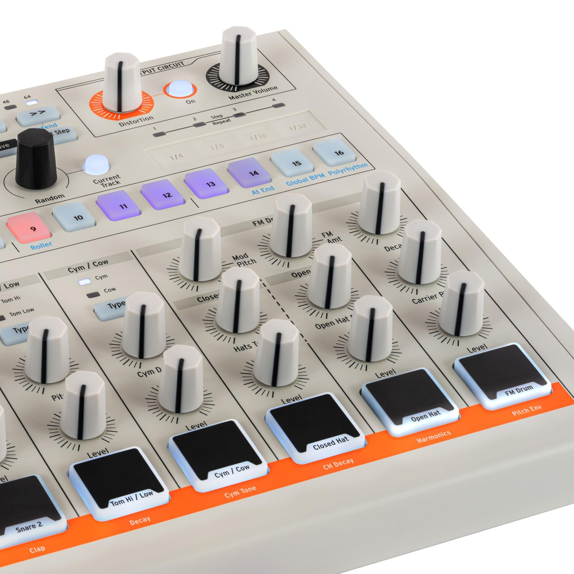 Arturia DrumBrute Impact 1984 - Máquina de tambor analógica, color blanco