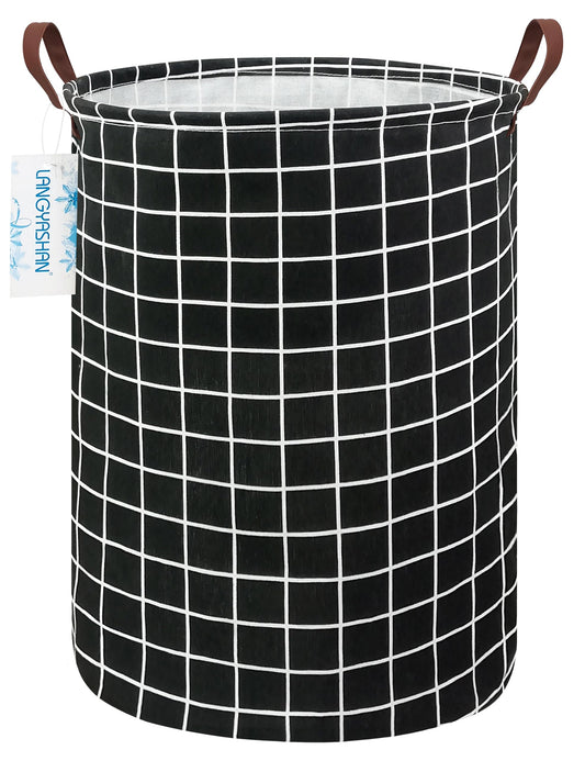 Langyashan - Cesta de almacenamiento, cesta plegable de algodón para niñas, cestas de ropa, canasta de juguetes, cestas de regalo, dormitorio, ropa y habitación de bebé