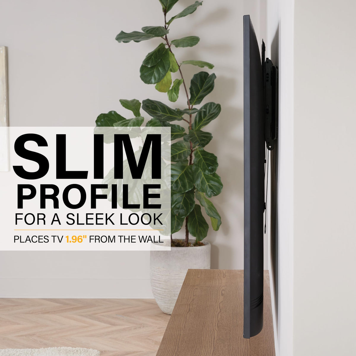 Soporte de Pared Fijo Sanus XL Negro de Perfil Bajo para Pantallas de 65 a 140 Pulgadas