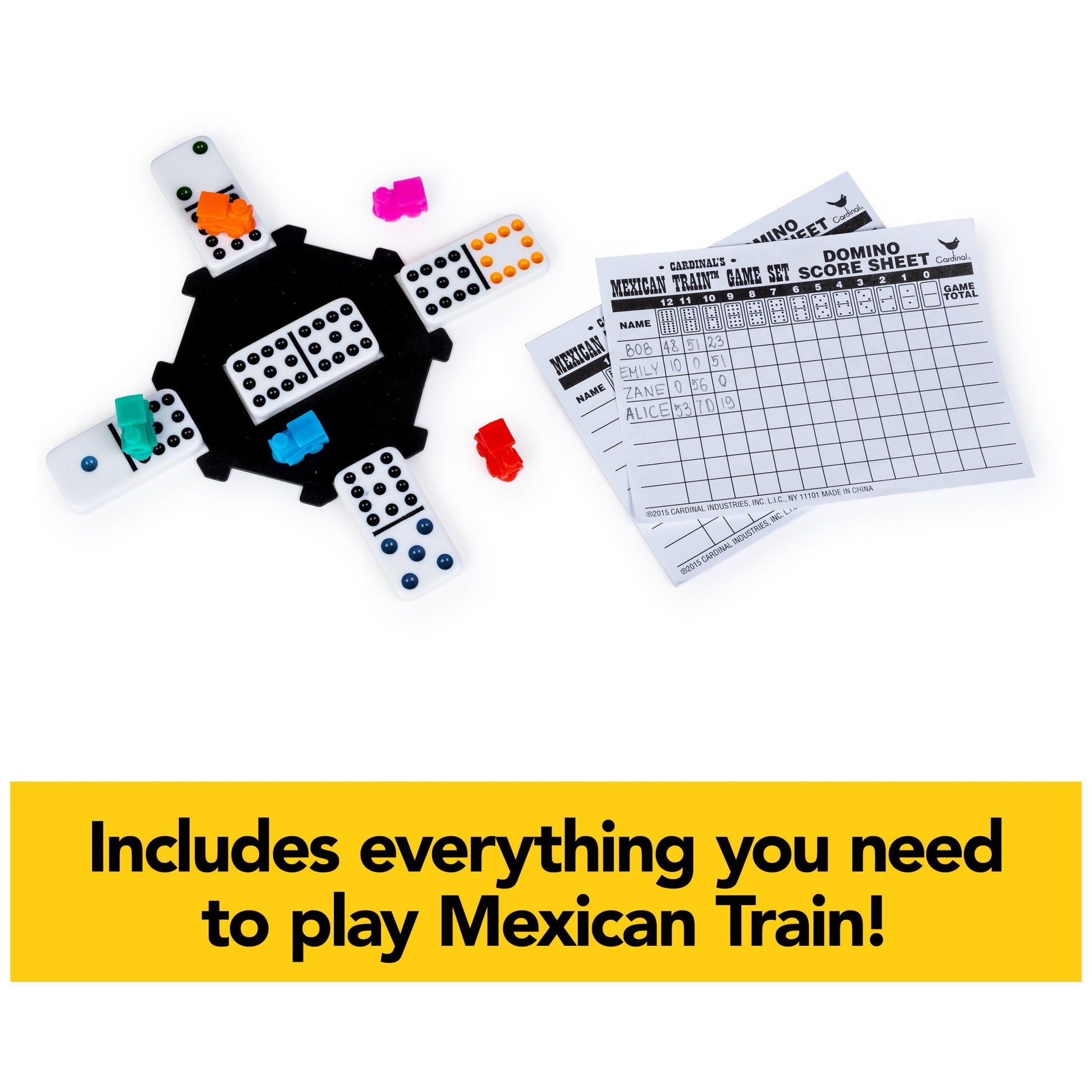 Juego de Dominó de Tren Mexicano Spin Master Games en Aluminio para la Noche de Juegos Familiares