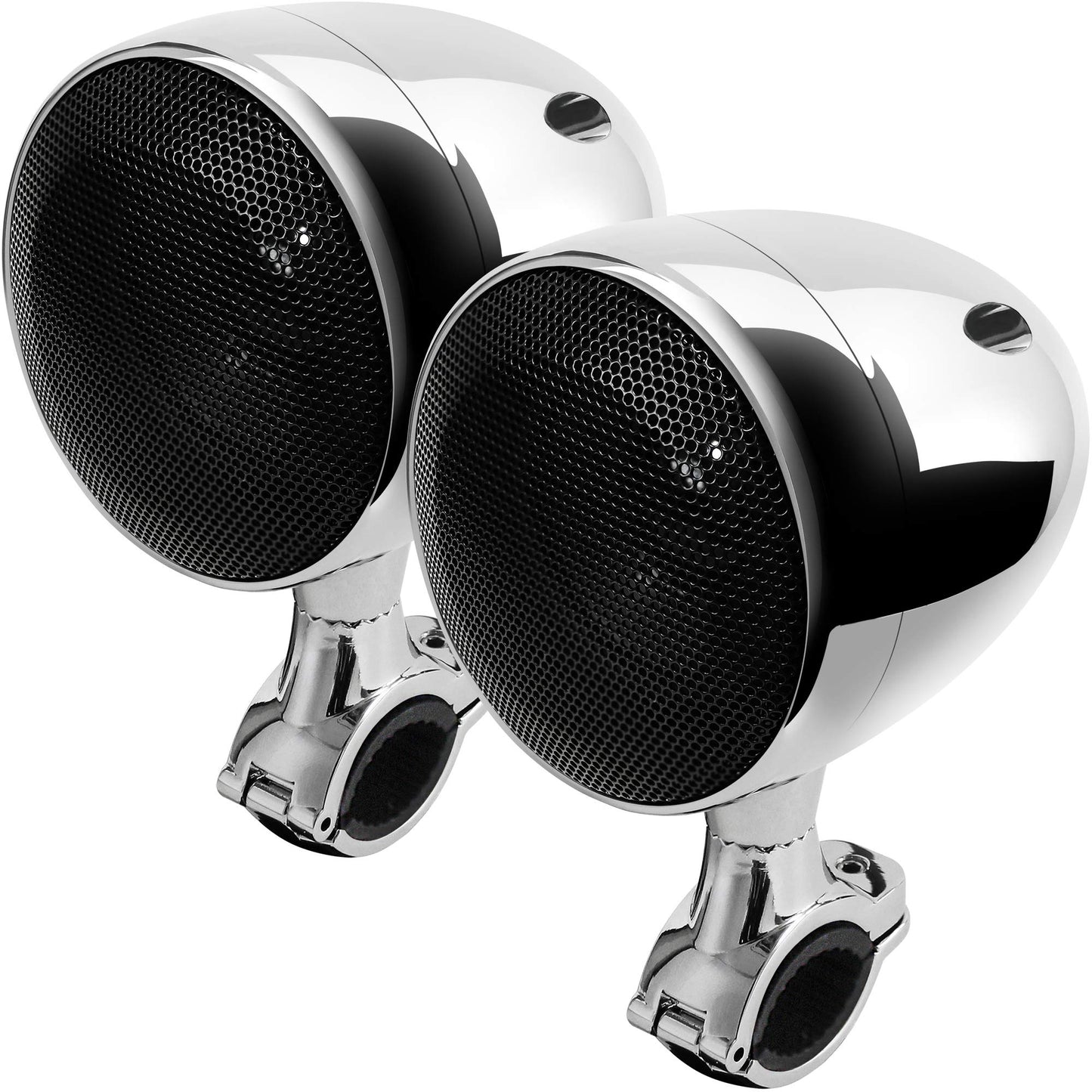 GoHawk TN4-W - Amplificador impermeable de 4 pulgadas, rango completo Bluetooth para motocicleta, altavoces estéreo de 1 a 1.25 pulgadas. Sistema de amplificador de audio para montaje en manubrio