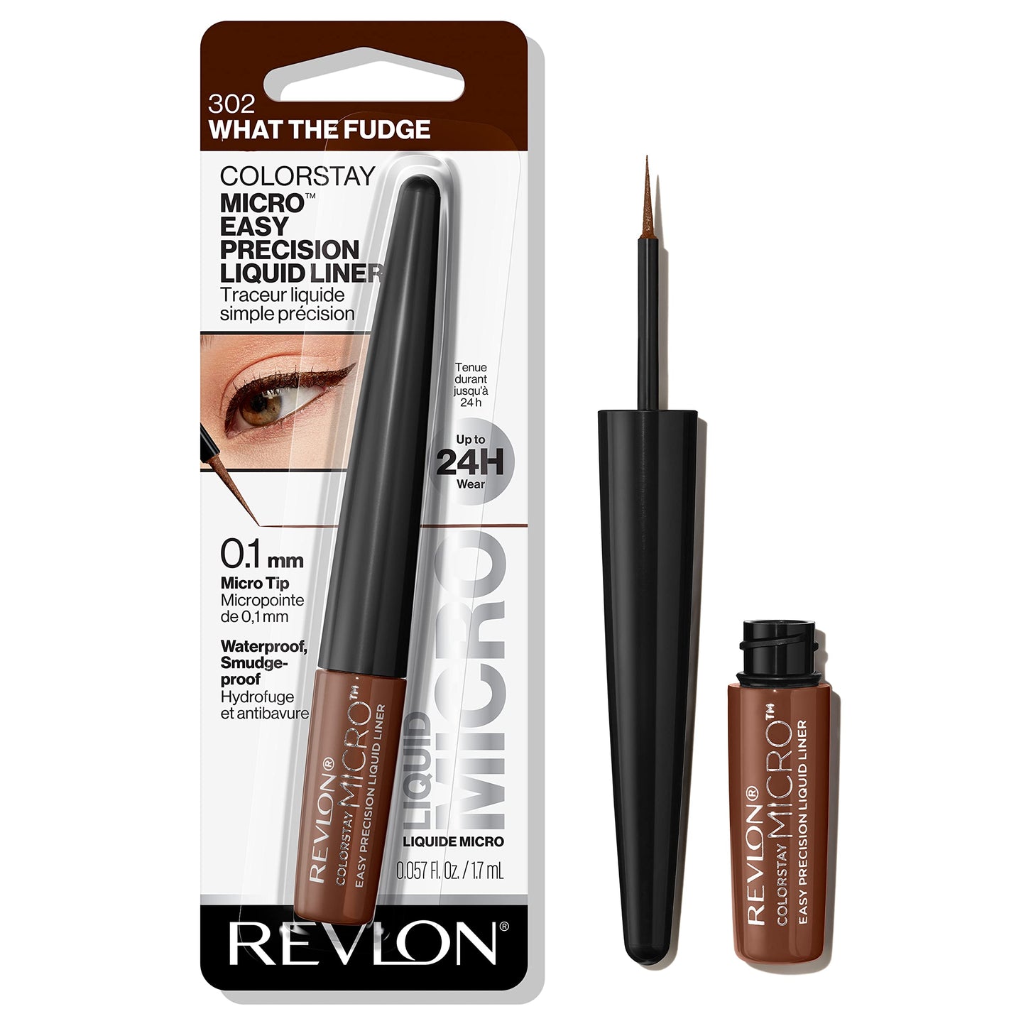 Revlon Colorstay Micro Easy Precision Liquid Liner, 302 What the Fudge Marron