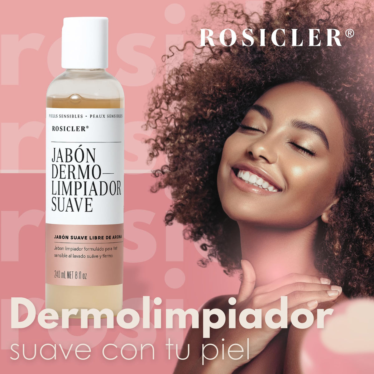 ROSICLER | Jabón Dermolimpiador Suave 120ml | Piel Sensible | Extracto De Avena Y Miel | Ideal Para Limpiar | Hidratar | Eliminar Impurezas | Sin Resecar La Piel
