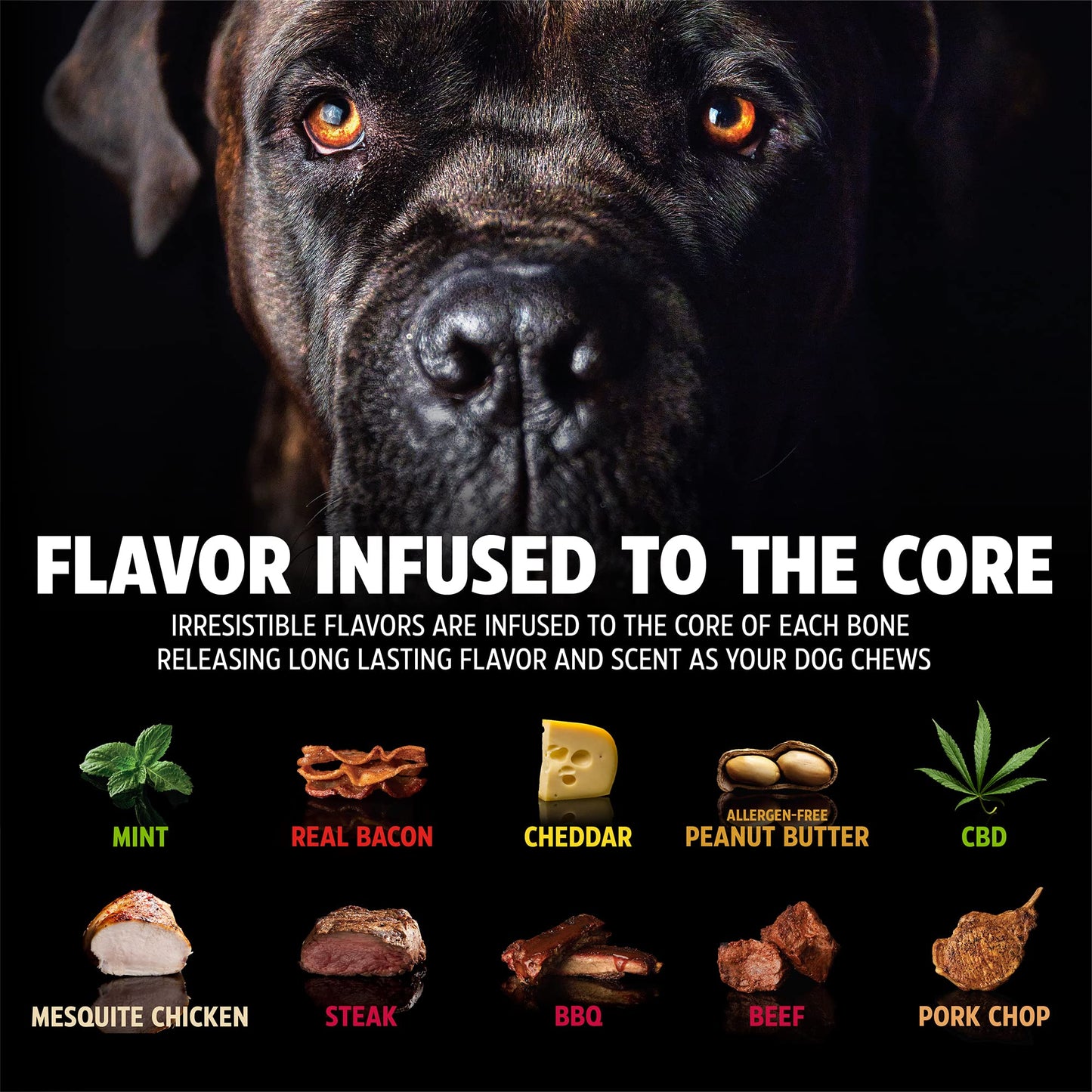Juguete de Masticación Pet Qwerks Bacon BarkBone para Perros Agresivos Hecho en USA