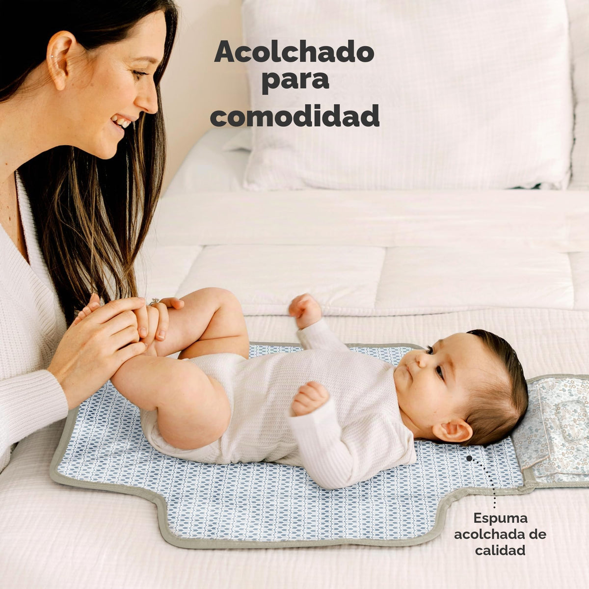KeaBabies - Cambiador portátil para pañales – Cambiador grande impermeable para bebé, embrague de pañales de viaje compacto, bolsillos funcionales para artículos esenciales para recién nacidos,