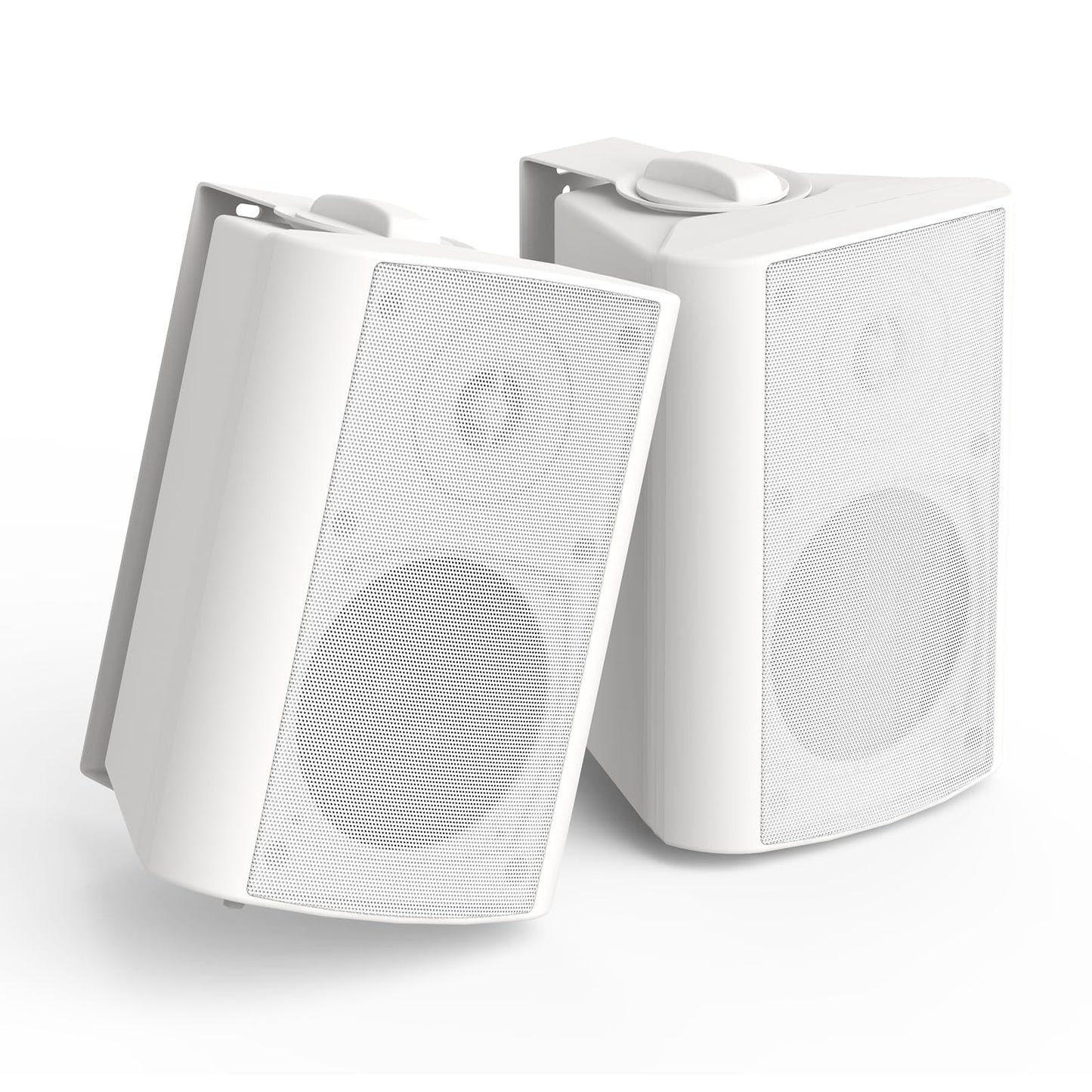 Herdio 4 Pulgadas al Aire Libre Altavoces Bluetooth Impermeable inalámbrico, Interior, Patio, Cubierta de Altavoces de Montaje en Pared (Blanco)