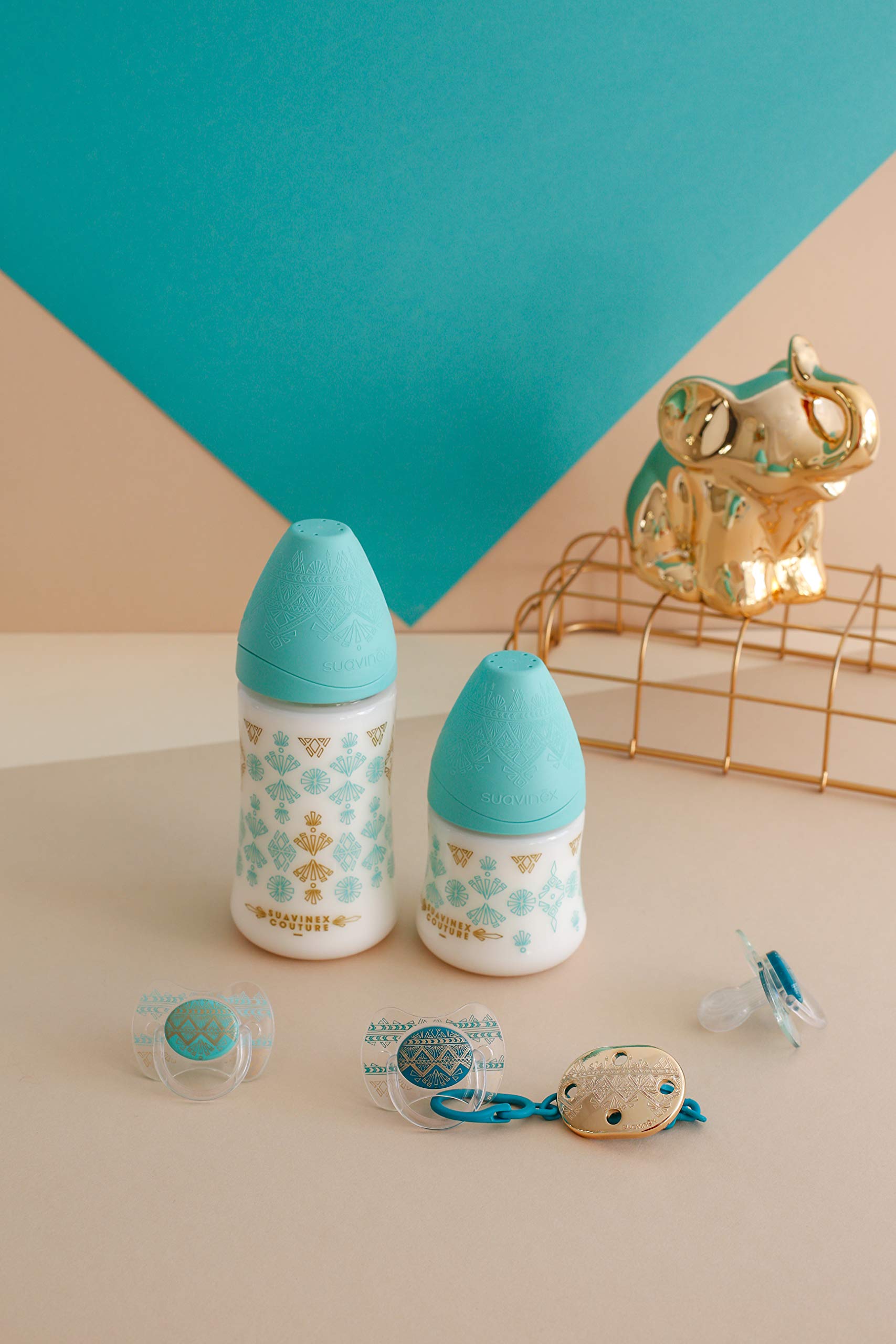 Chupete Suavinex Premium Haute Couture Verde Oscuro con Tetina Fisiológica de Silicona