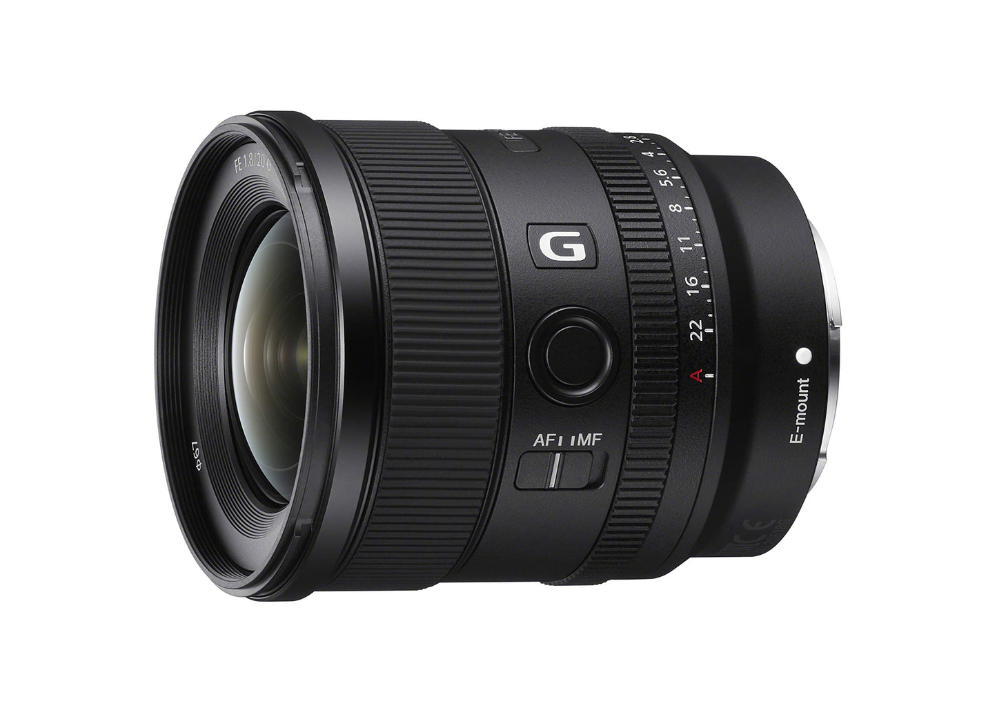 Sony FE 20mm F1.8 G Lente G de Gran Apertura de Marco Completo, Modelo SEL20F18G, Negro