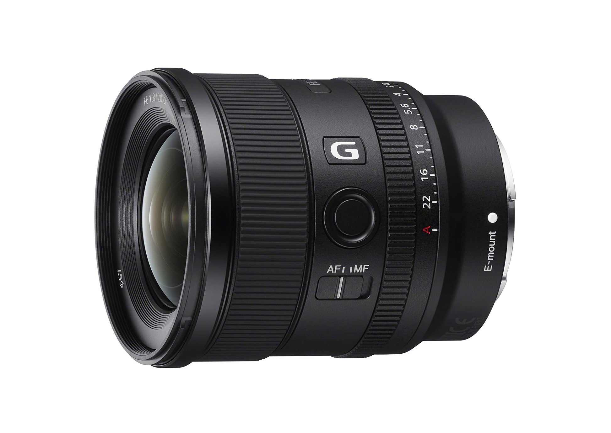Sony FE 20mm F1.8 G Lente G de Gran Apertura de Marco Completo, Modelo SEL20F18G, Negro