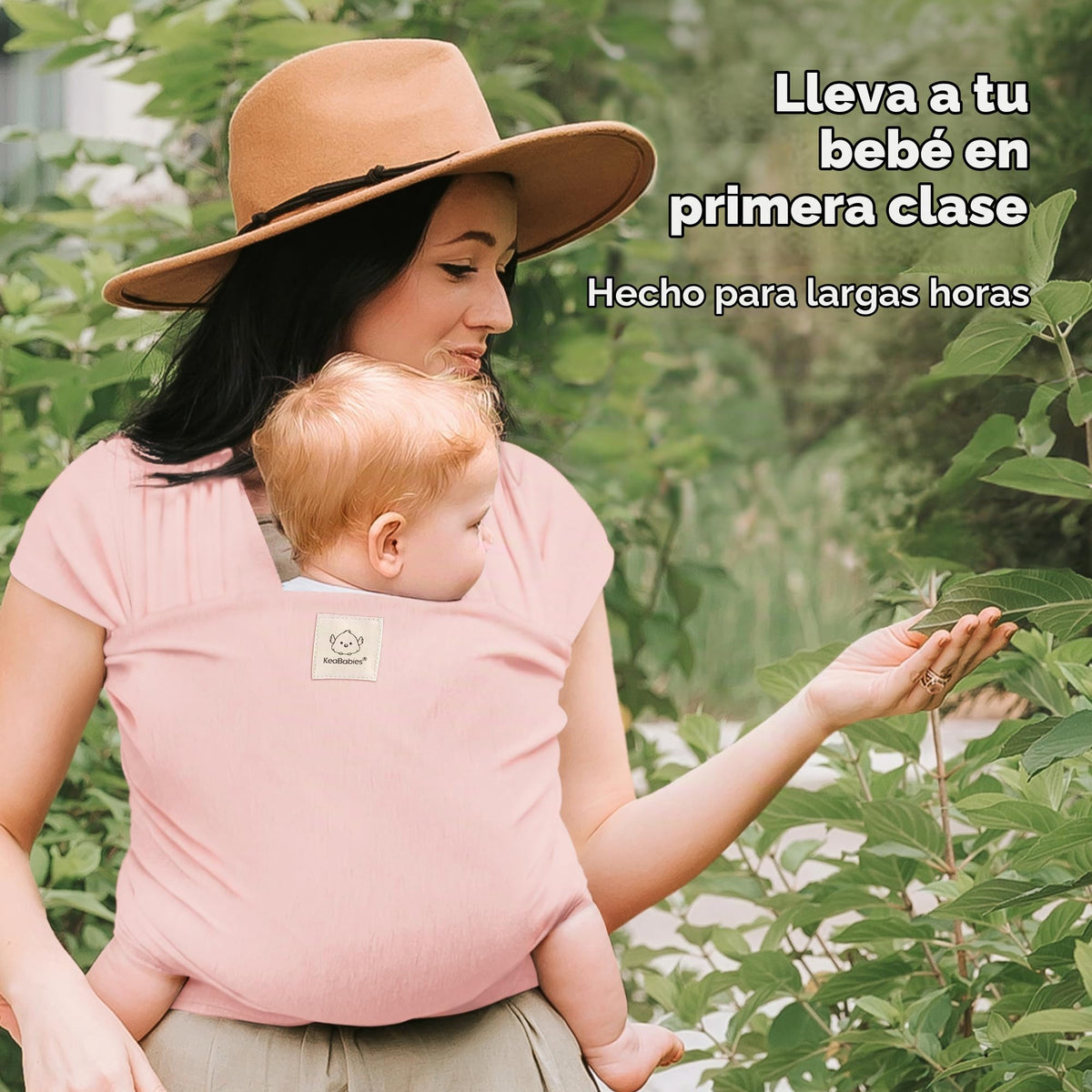 KeaBabies - Portabebés Original Todo en 1 para Bebés Recién Nacidos a Niños, Fácil de Usar, Unión Manos Libres, Envoltura Ligera y Transpirable para (rosa Sucio)