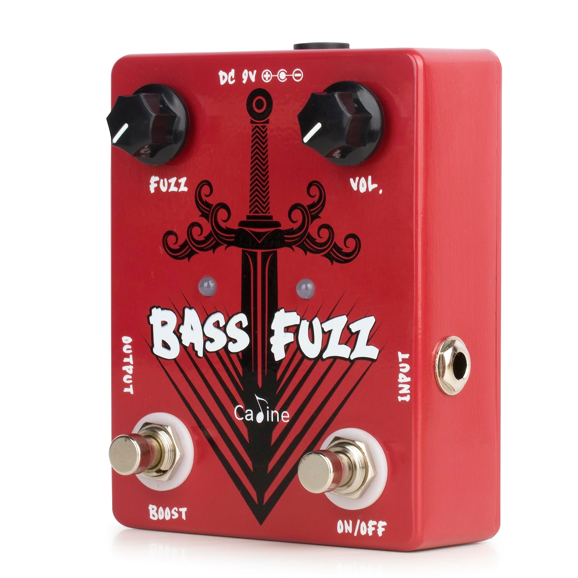 Caline CP-82 Pedal de bajo FUZZ con efecto Boost True Bypass 9V Pedal de bajo