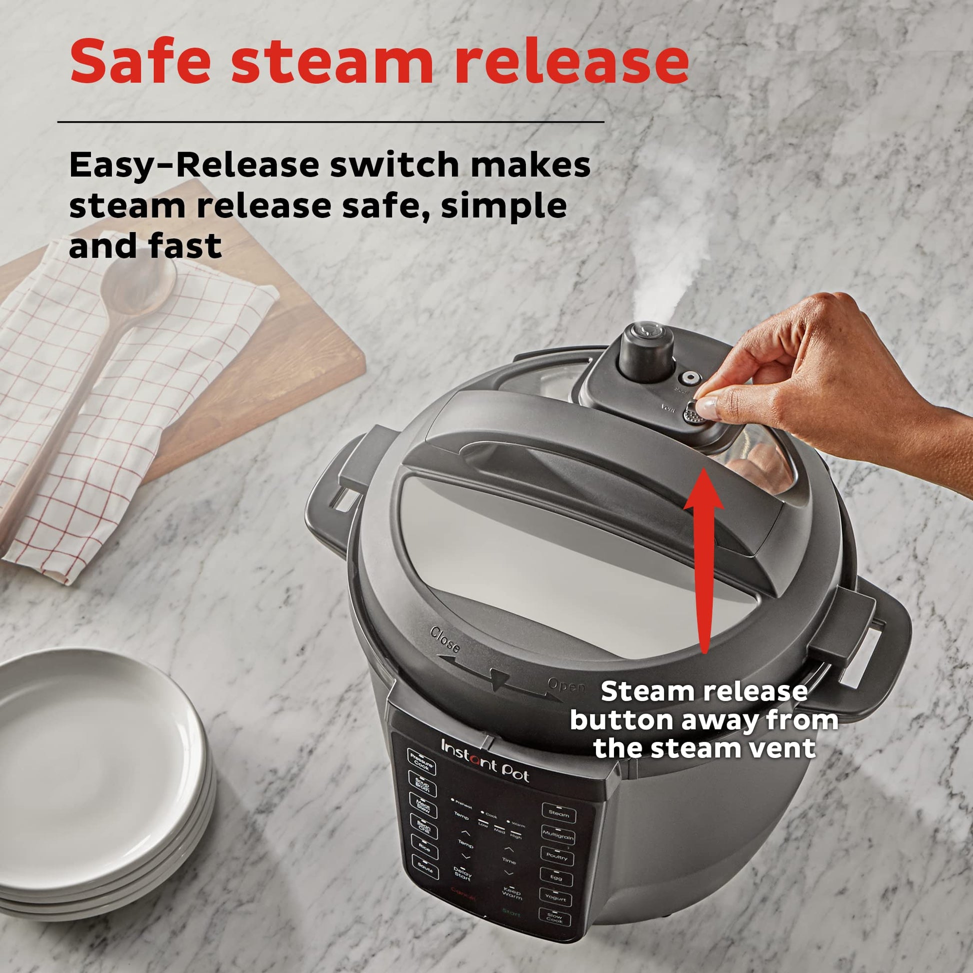 Instant Pot RIO, 7 en 1, olla de presión, olla de cocción lenta, olla de arroz, vaporizador, salteado, yogur y calentador, incluye aplicación con más de 800 recetas, 6 cuartos de galón