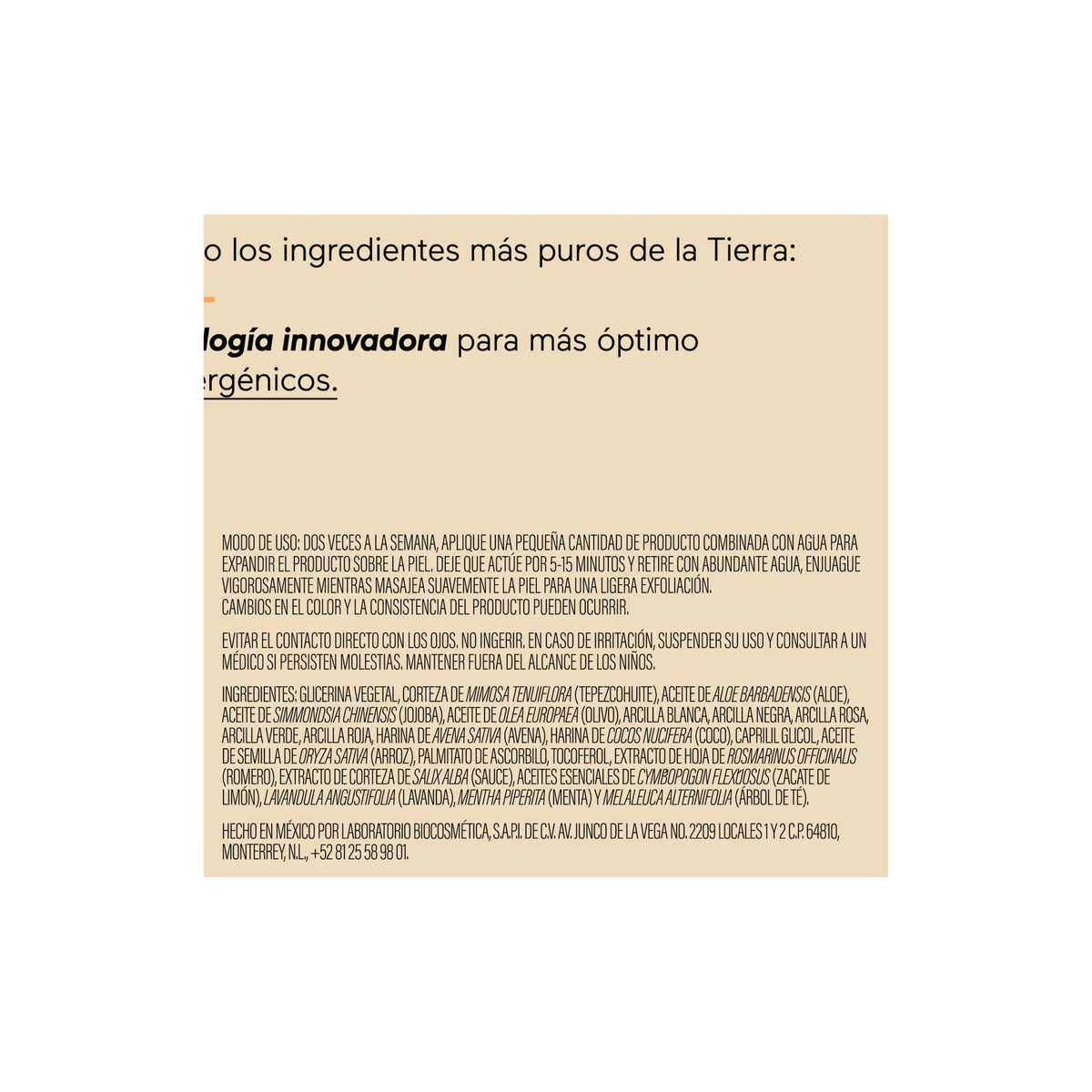 AHAL Mask & Scrub - Mascarilla Facial de Tepezcohuite y 5 Arcillas - Exfolia, Renueva y Humecta - Limpieza Profunda Regeneradora con Ingredientes Naturales, Ideal para Skin Care, 80g.