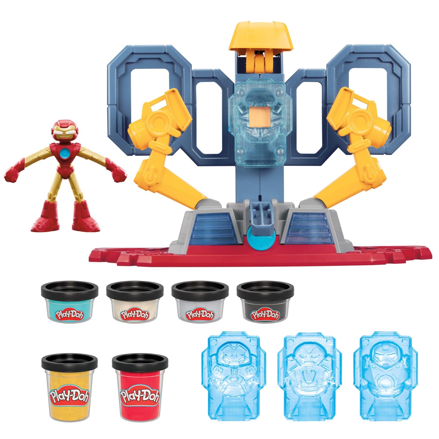 Set de Juego Play-Doh PD Iron Man rojo con Laboratorio de Creación de Armaduras