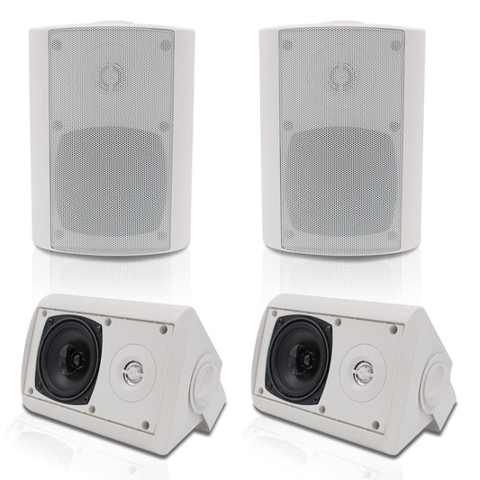 Altavoces Pasivos Herdio Blancos 4 Pulgadas Impermeables de Montaje en Pared para Exteriores