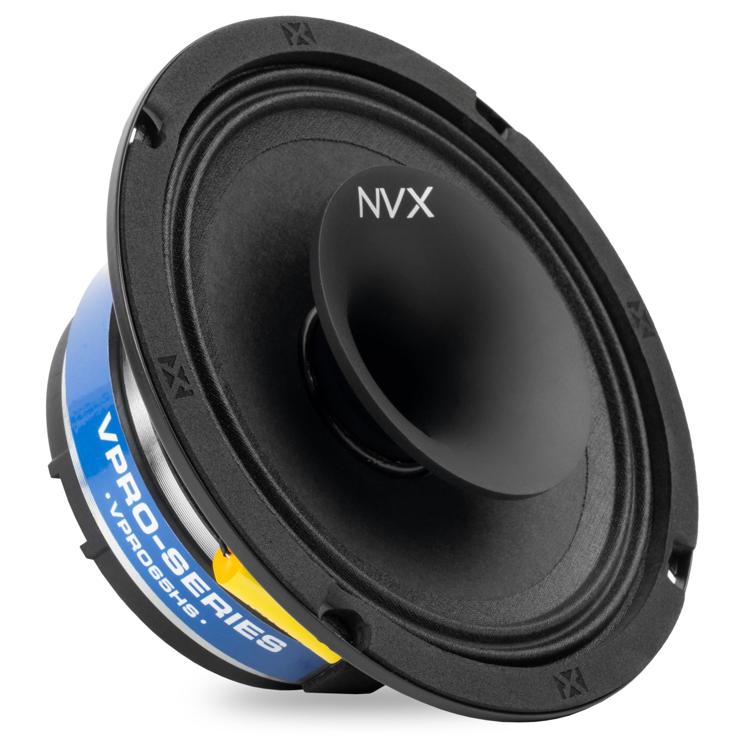 NVX® VPRO65HS - Altavoz de alta calidad de 6.5 pulgadas, 350 W máximo, 175 W RMS, 4 ohmios, bobina de voz de 1.5 pulgadas, audio profesional coaxial poco profundo con altavoz de agudos de bocina,