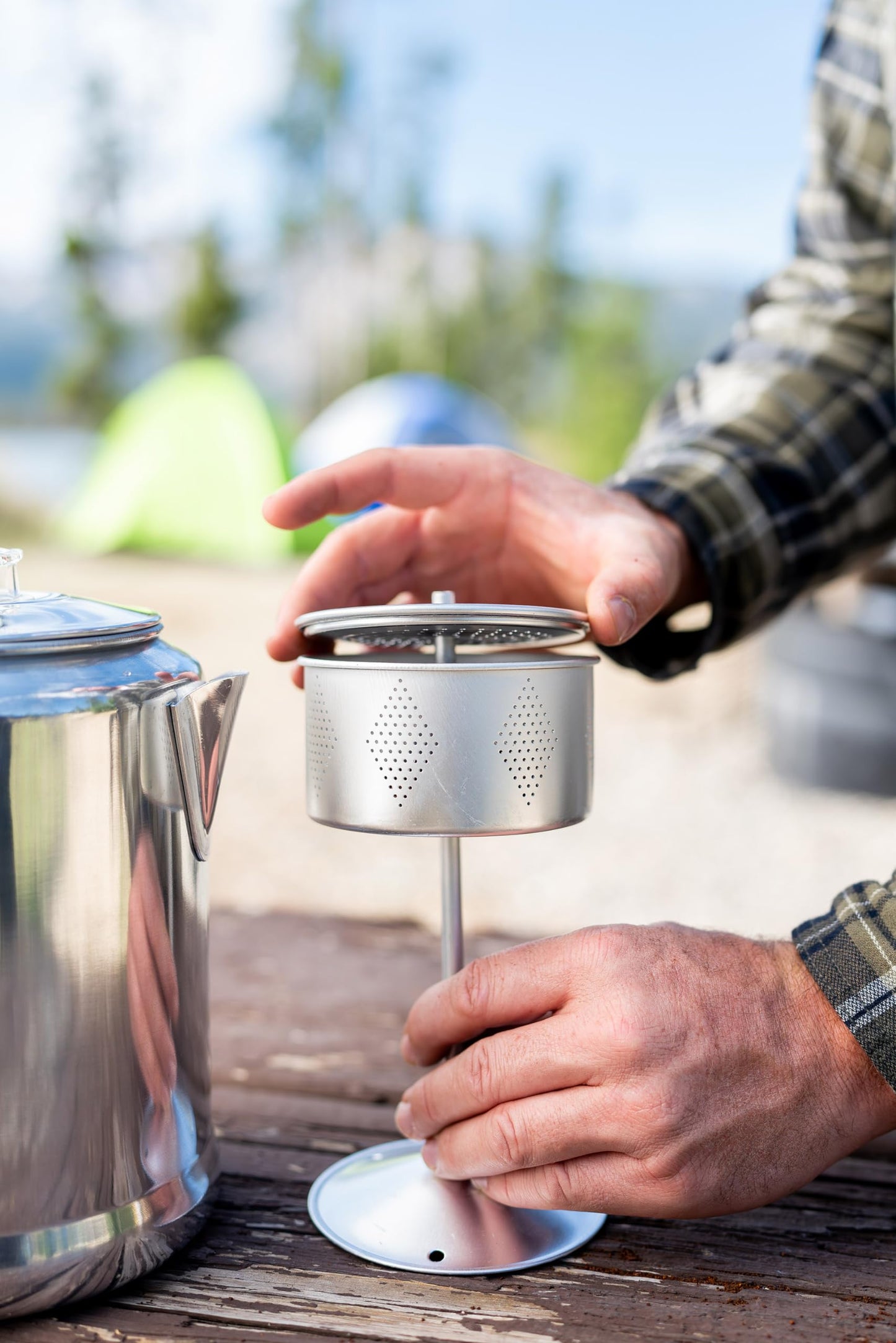 Percolador de Café Stansport Aluminio 9 Tazas