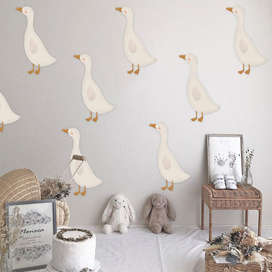Pegatinas de Pared de Gansos en PVC Impermeables y Extraíbles para Decoración Artística de Guardería y Recámara