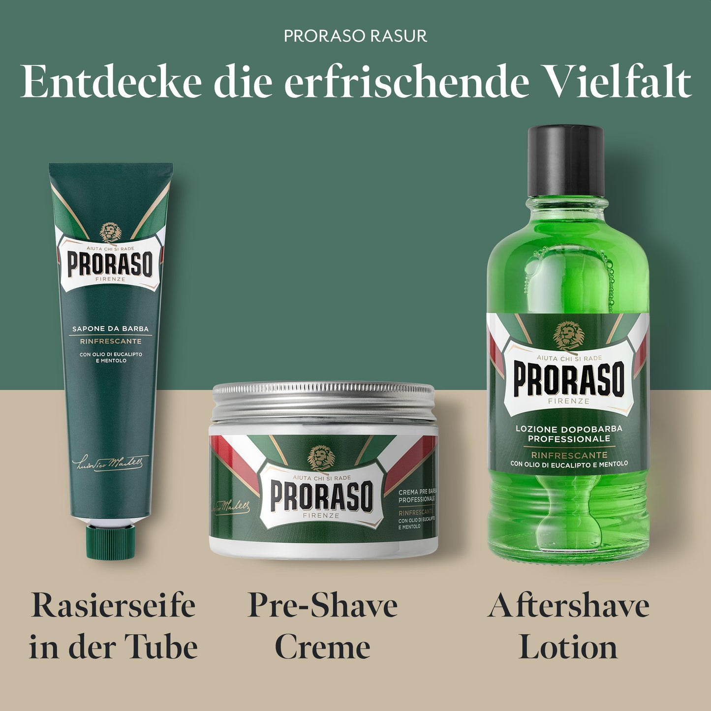 Proraso Loción After Shave Refrescante Eucalipto y Mentol, Tonificante para Piel Normal a Grasa, 100 ml