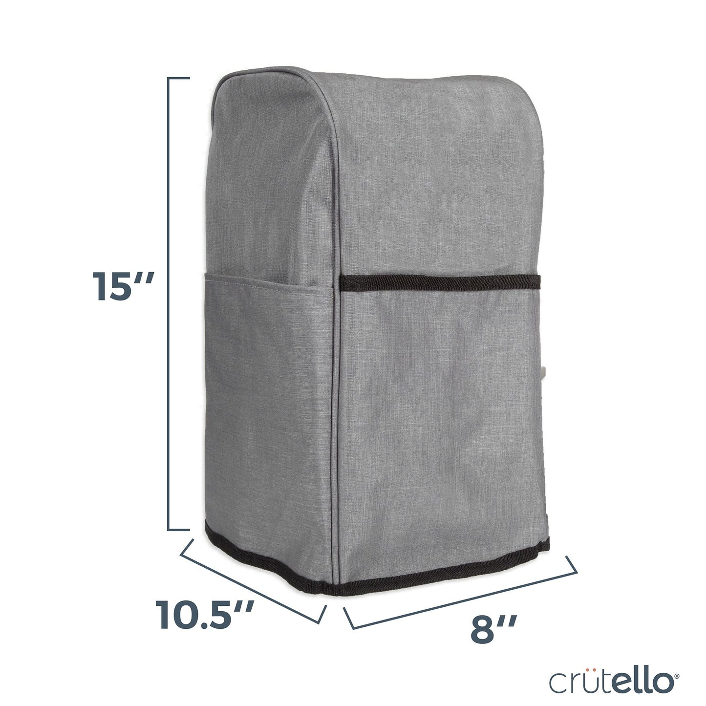 Crutello - Funda para procesador de alimentos con bolsillos de almacenamiento para grandes procesadores personalizados de 11 a 14 tazas, cubiertas para electrodomésticos de cocina, para encimera de