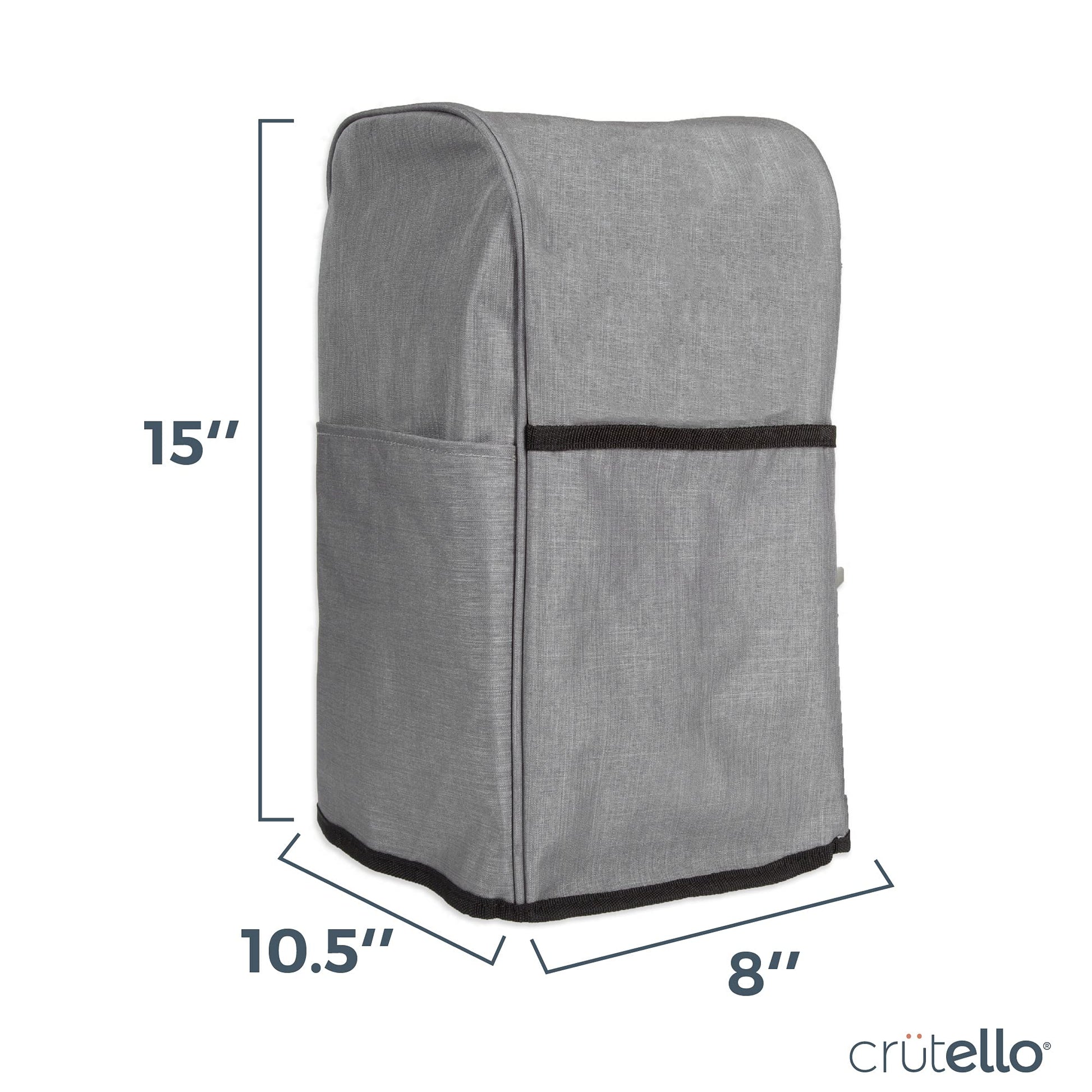 Crutello - Funda para procesador de alimentos con bolsillos de almacenamiento para grandes procesadores personalizados de 11 a 14 tazas, cubiertas para electrodomésticos de cocina, para encimera de