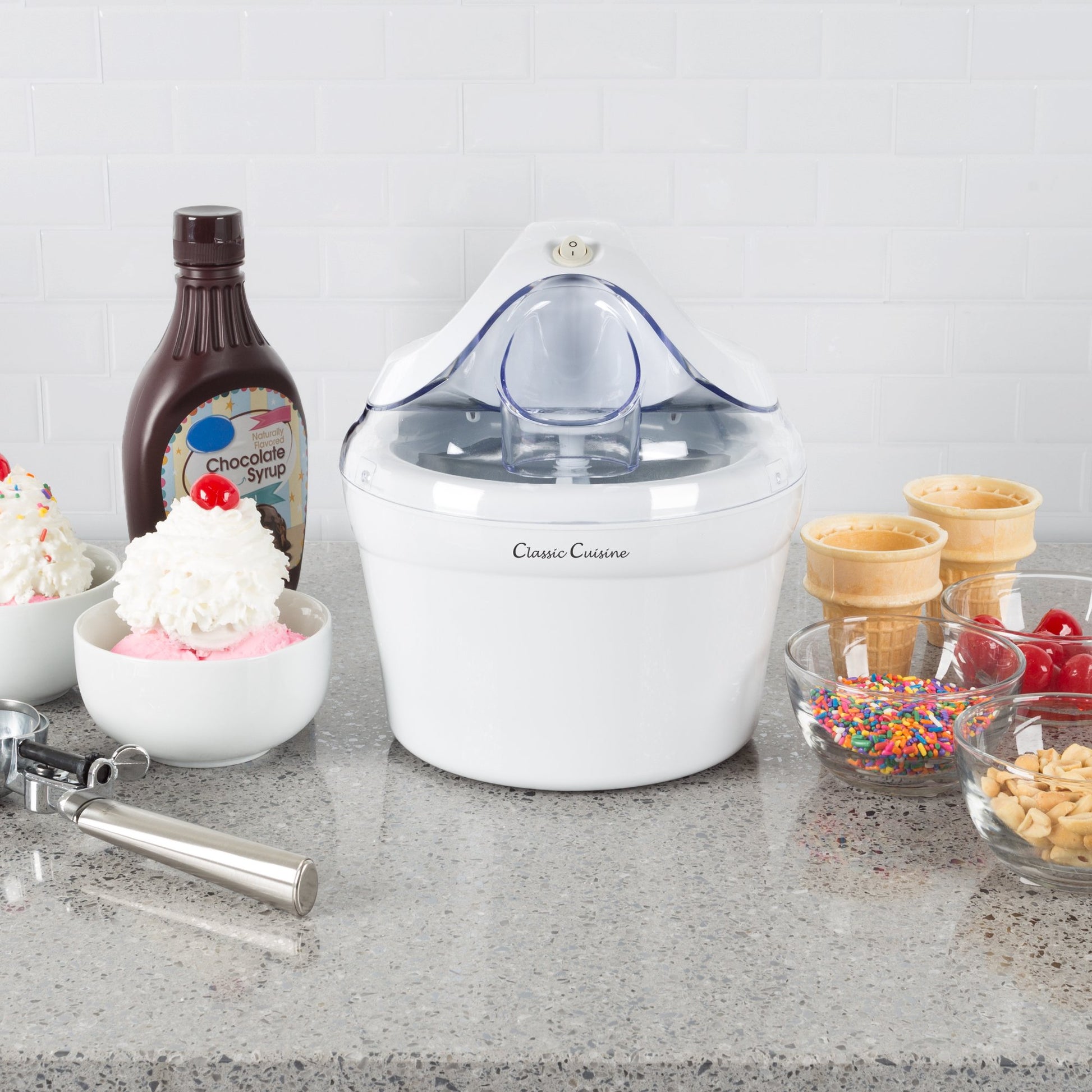 Classic Cuisine 82-KIT1017 Ice Cream Machine, White