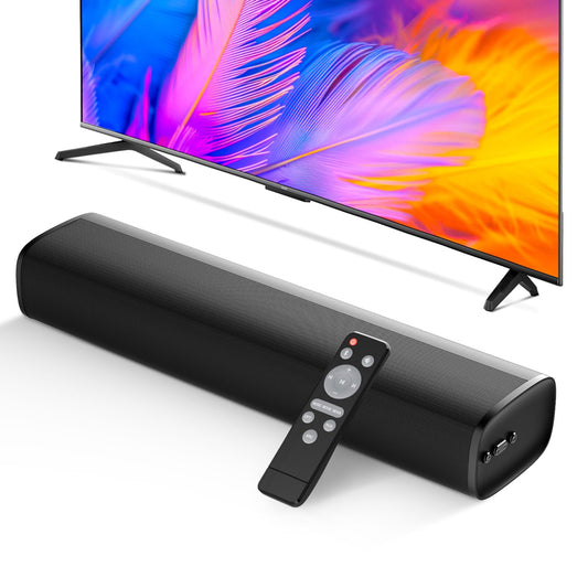 Barra de Sonido MZEIBO Negro Bluetooth 5.3 de 50 W Surround para Cine en Casa