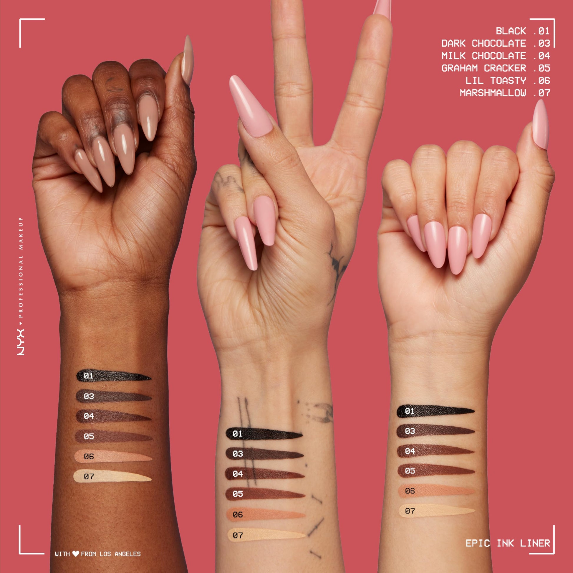 Nyx Professional Makeup, Epic Ink Liner, Delineador de Ojos, Dark Chocolate