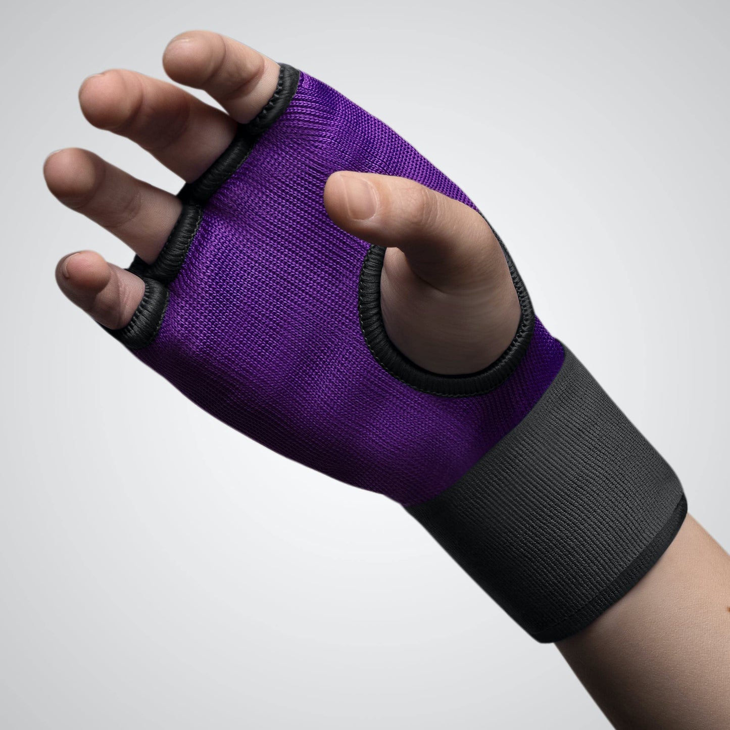 Hayabusa Quick Gel Guantes de Boxeo para Manos - Morado/Negro, L