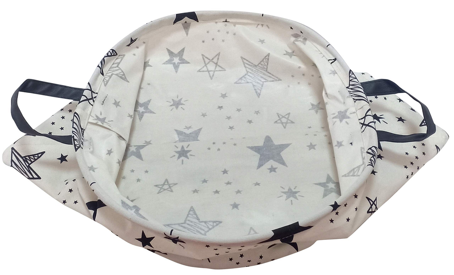 KUNRO - Cesta de almacenamiento redonda de gran tamaño, con revestimiento impermeable, organizadora, para guardería, ropa y juguetes