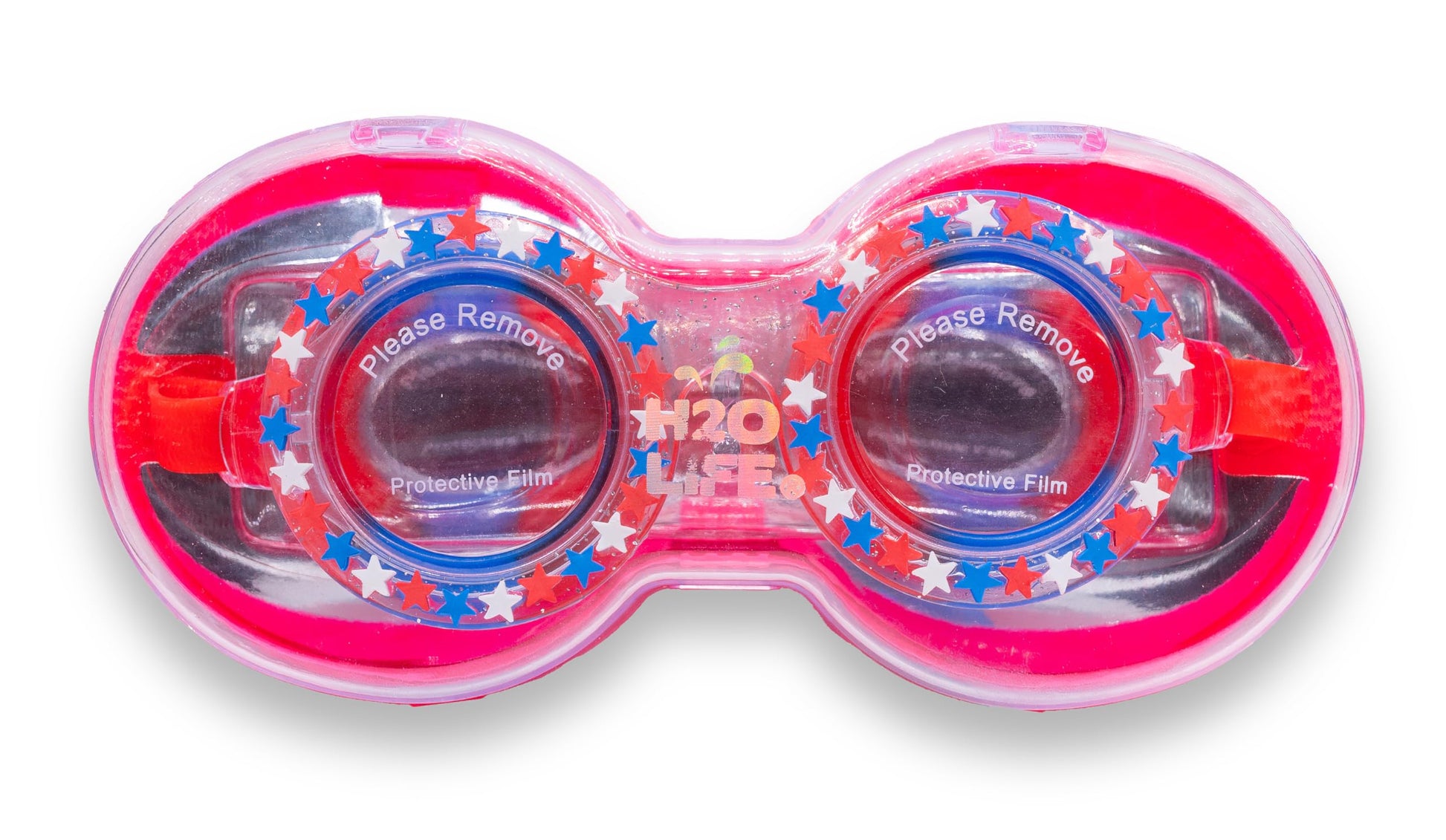 H2O Life - Antiparras de natación para niños y niñas, divertida protección para la vista (estrellas de la bandera de Estados Unidos, tamaño único)