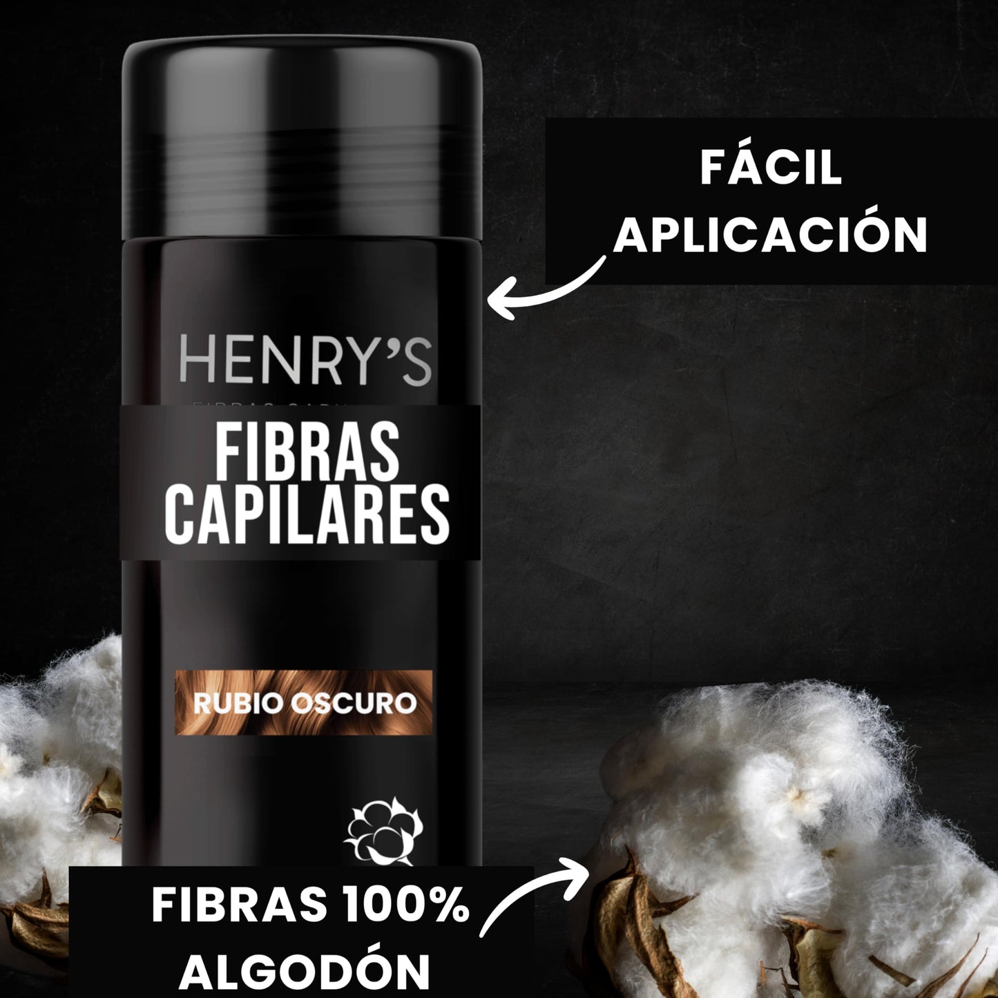 Fibras Capilares, RUBIO OSCURO, Solución para la Calvicie, Caida de Cabello, Alopecia o falta de Volumen, Sin aplicador. 27.5 gramos. Fibras de Construcción de Cabello. Ideal para el Cabello Delgado. Fibras de Algodón 100% Natural. Voluminizador y texturi