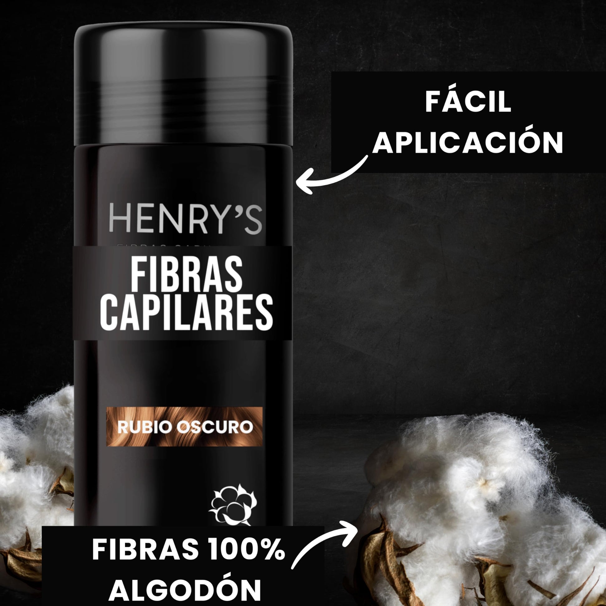 Fibras Capilares, RUBIO OSCURO, Solución para la Calvicie, Caida de Cabello, Alopecia o falta de Volumen, Sin aplicador. 27.5 gramos. Fibras de Construcción de Cabello. Ideal para el Cabello Delgado. Fibras de Algodón 100% Natural. Voluminizador y texturi