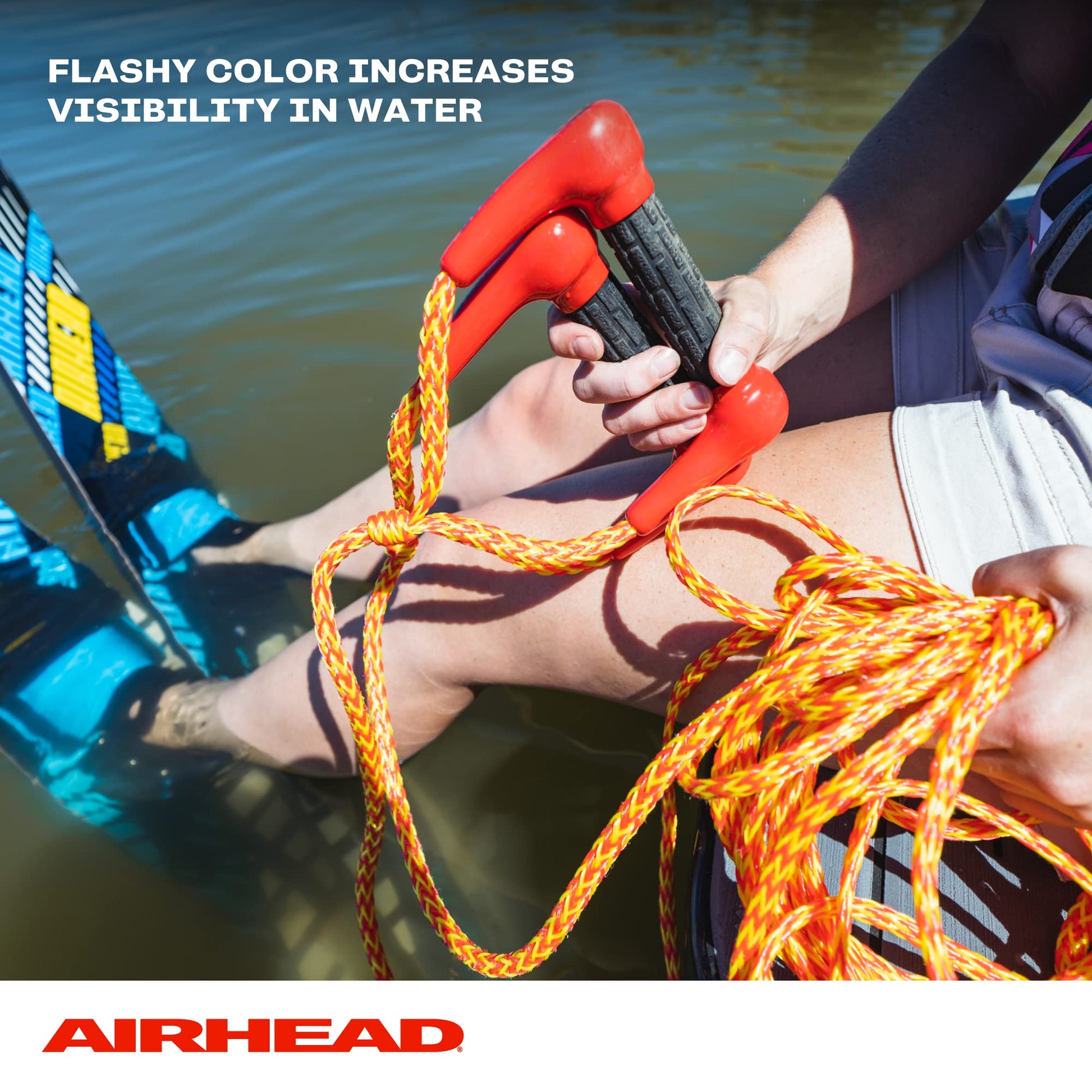 Boating Accessories New AIRHEAD DBL Handle SKI Rope AHSR6