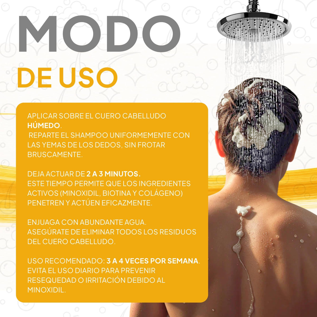 Shampoo Crecimiento Cabello Anti Caída Ingredientes Naturales Alopecia Gran Eficiencia