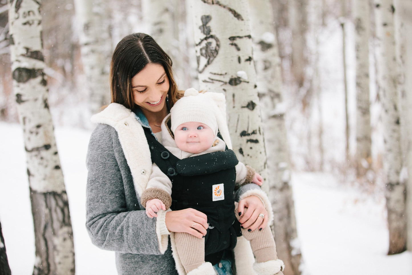 Portabebés Ergobaby Omni 360 Pearl Grey con Soporte Lumbar para Bebé