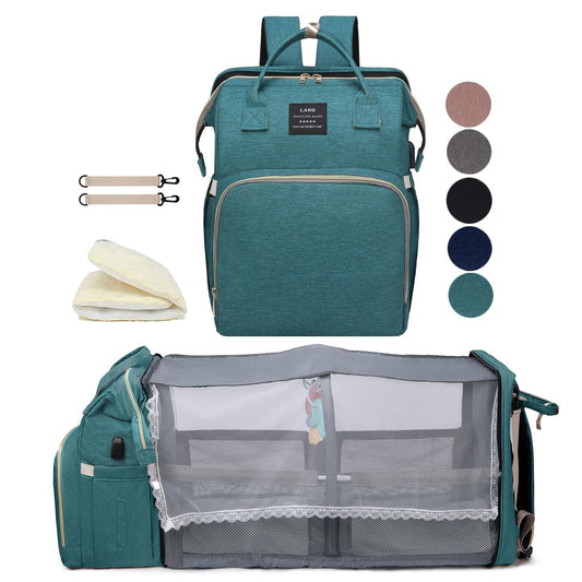 Mochila para Pañales Houscly Verde Moderna Grande para Mamá Unisex Niña Recién Nacida
