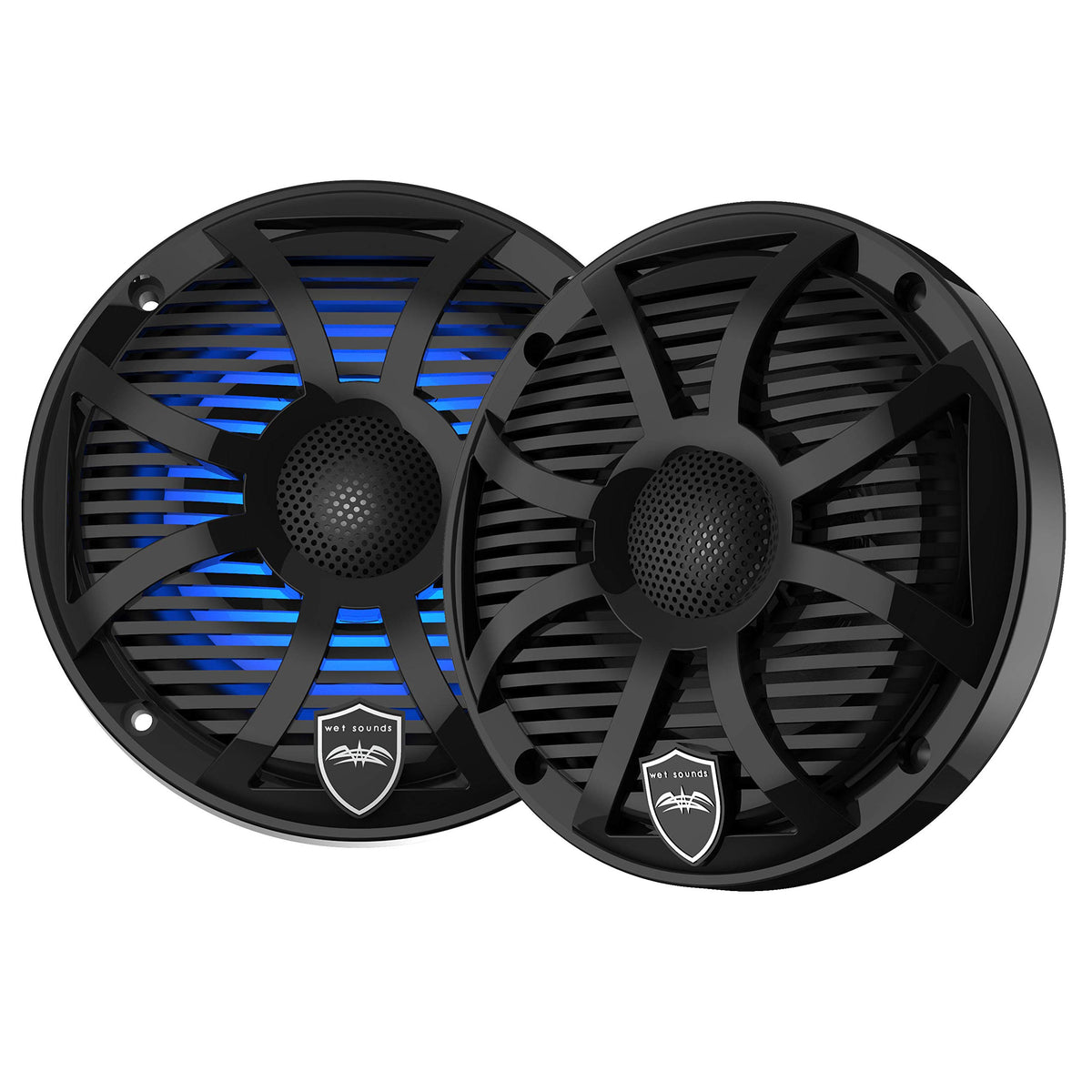 Altavoces Coaxiales 6.5 Pulgadas Wet Sounds SW Negras LED RGB Series Revolution
