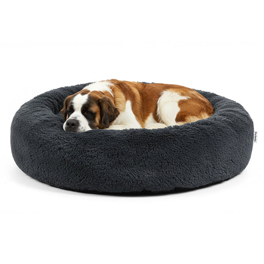 Furbedz Cama para Perro Extragrande, diseño antiestrés, Cama Lavable con Funda extraíble intercambeable, Felpa ultrasuave, Forro Interno, Soporte ortopédico Memory Foam, Base Impermeable