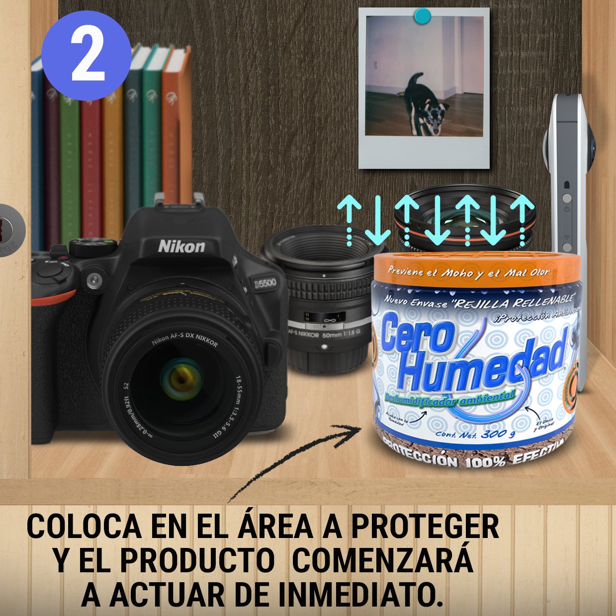Cero Humedad | Paquete 3 | Incluye 2 Dry Hook de 450 grs. + 2 Rejillas Rellenables de 300 gr. + 1 Deshumidificador natural de 910 g. + 1 Deshumidificador Saquitos + 1 Refrikleen Gratis.