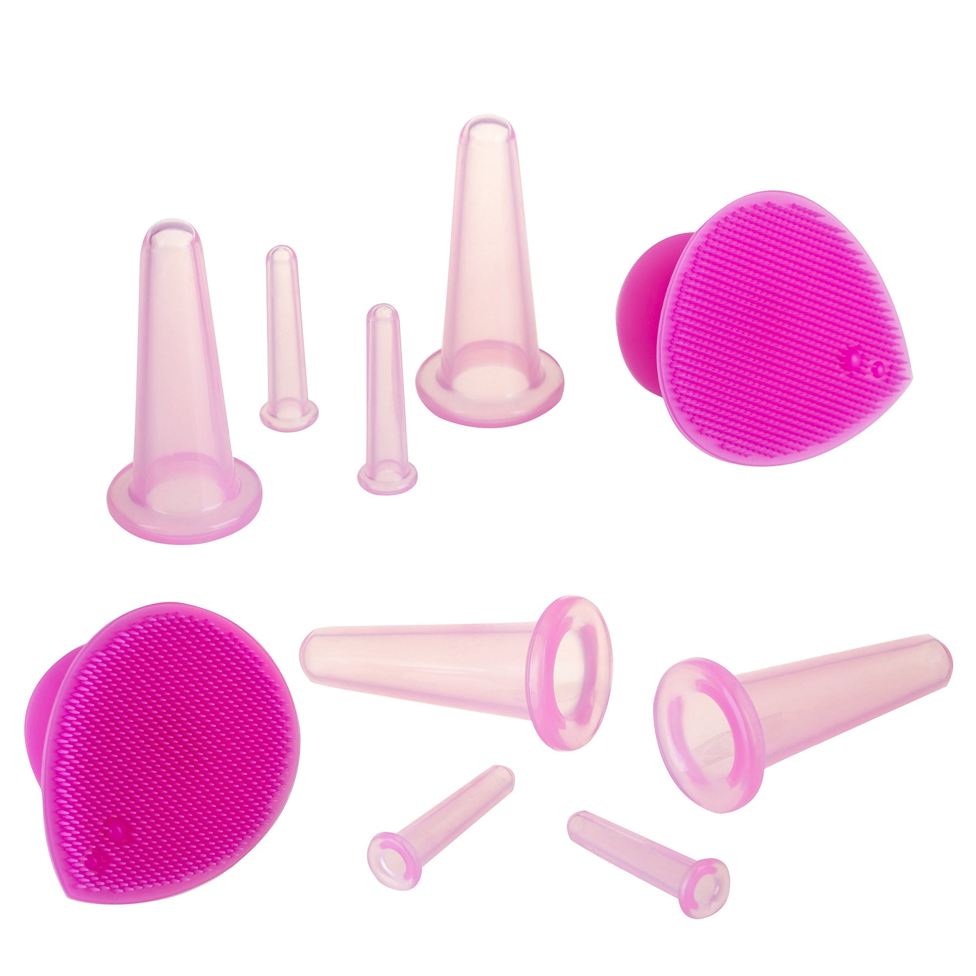 Cupping Therapy Set for Face - Face Cupping Set of 5pcs - Perfect Double Chin Reducer - Ideal to Cup your Cheeks, Chin and Lips - Facial Cupping Sets - Anti Cellulite Silicone Cups Kit - by Sandine