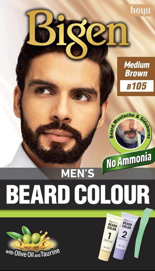 Bigen Tinte en Crema Para Barba y Bigote Men'S Beard Color Castano Medio, 102 grams, 40 gram
