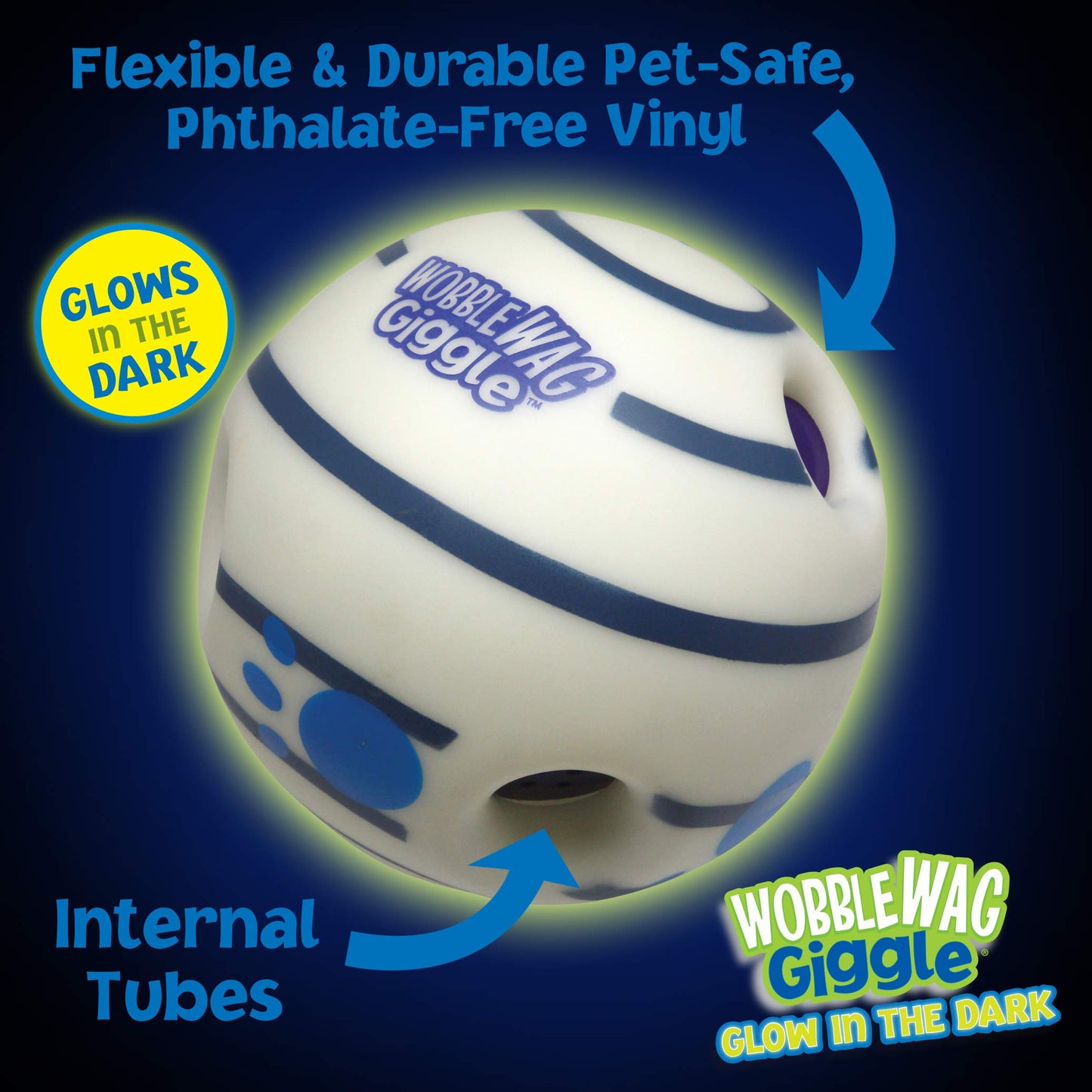 Juguete Interactivo Wobble Wag Giggle Brilla en la Oscuridad para Perro con Sonidos de Risa