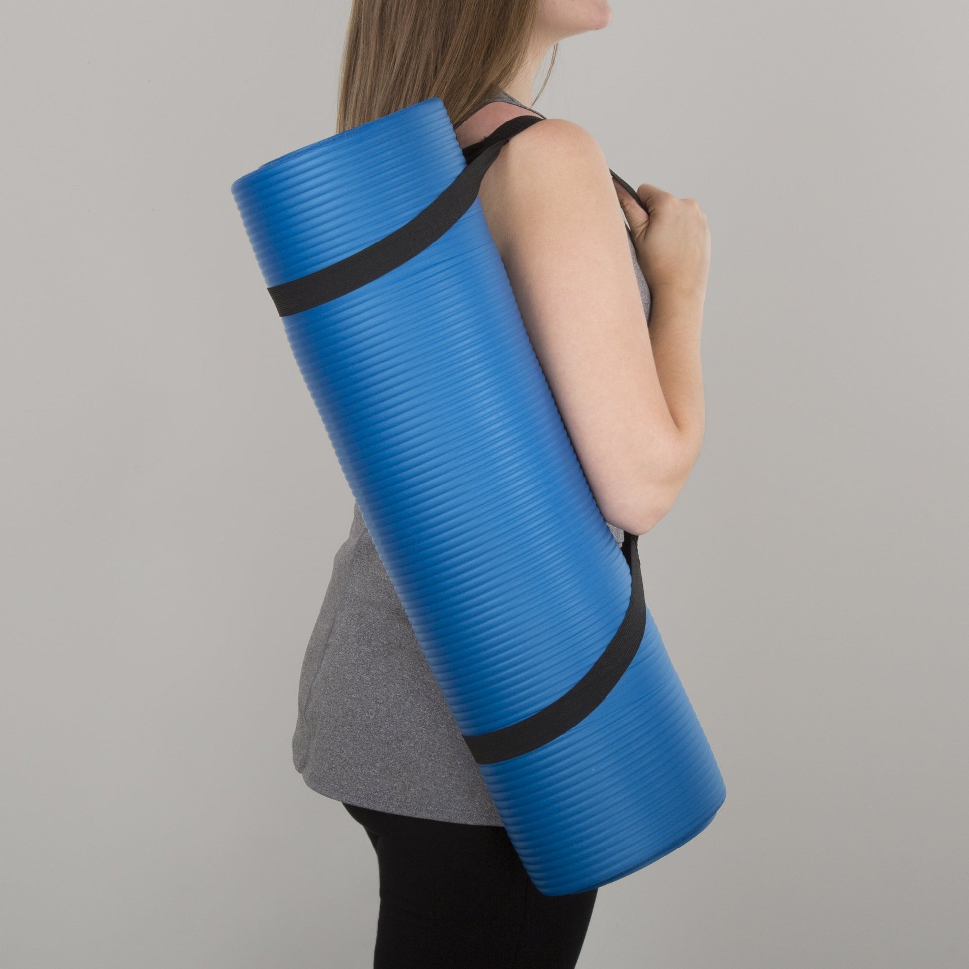 Colchoneta Yoga Fitness Wakeman Azul Extra Gruesa