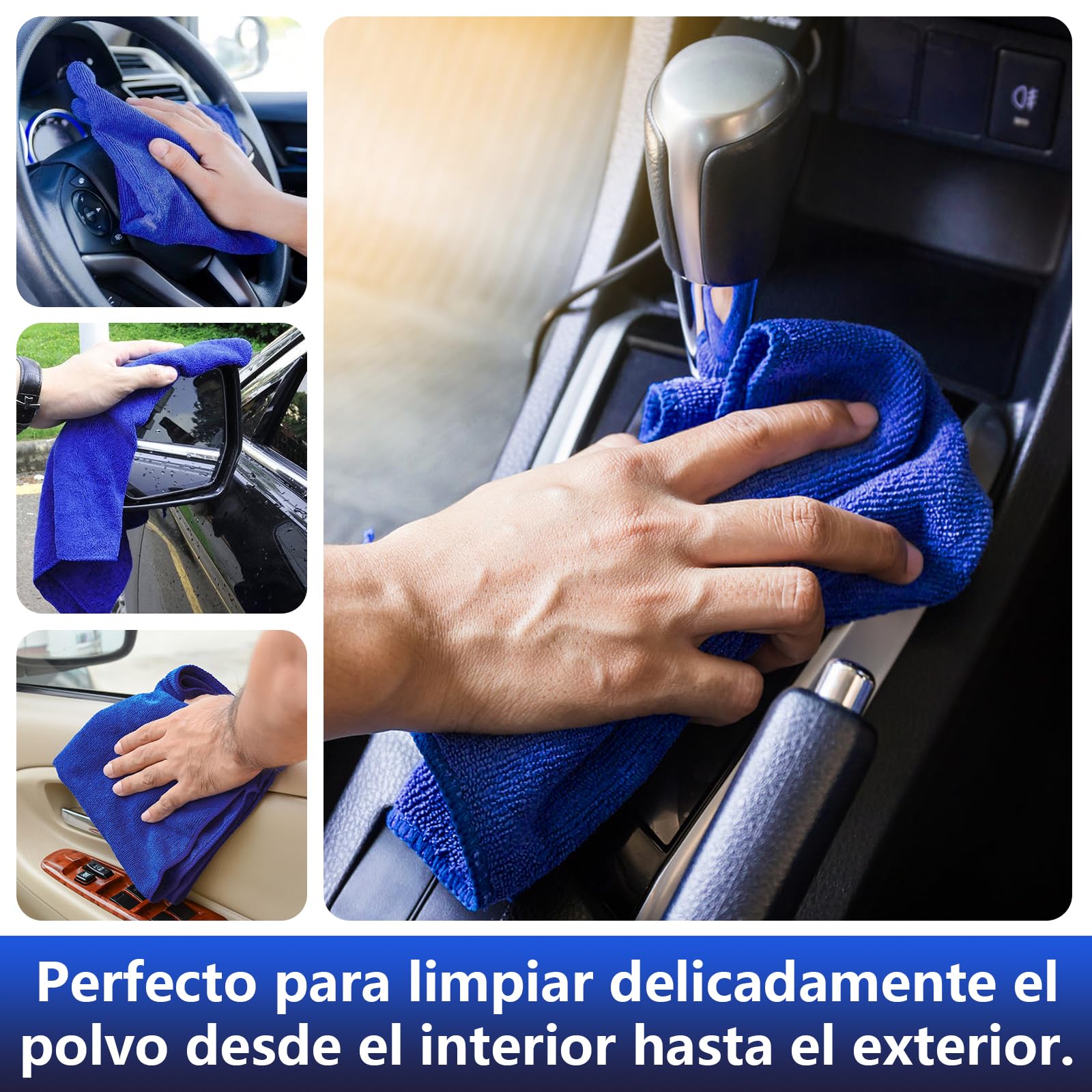 BYHANG Toallas de Microfibra para Coche 18 Piezas, Paños de Limpieza para Autos, Trapos para Lavar y Secar Carros, Suaves, Reutilizables, Absorbentes, para Interior y Exterior