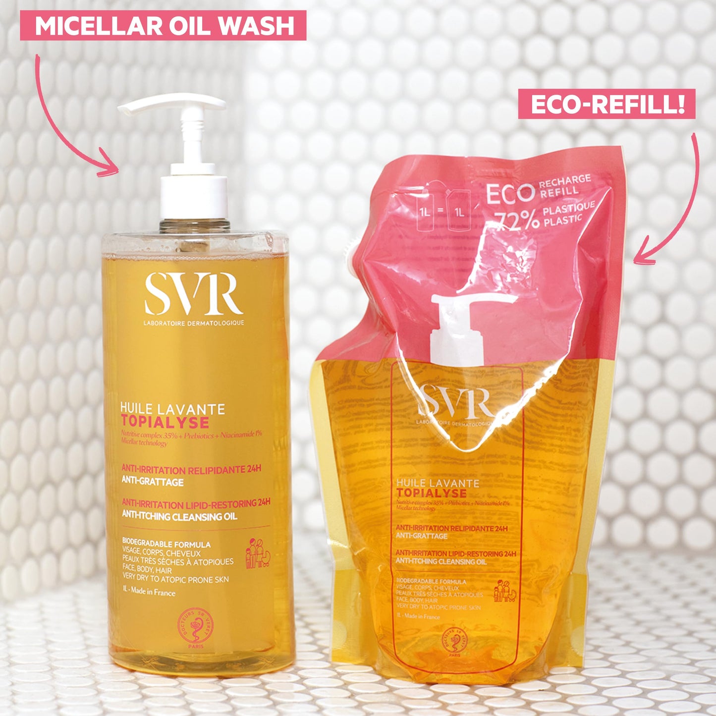 SVR Aceite Limpiador Topialyse para Cuerpo y Rostro 1 L