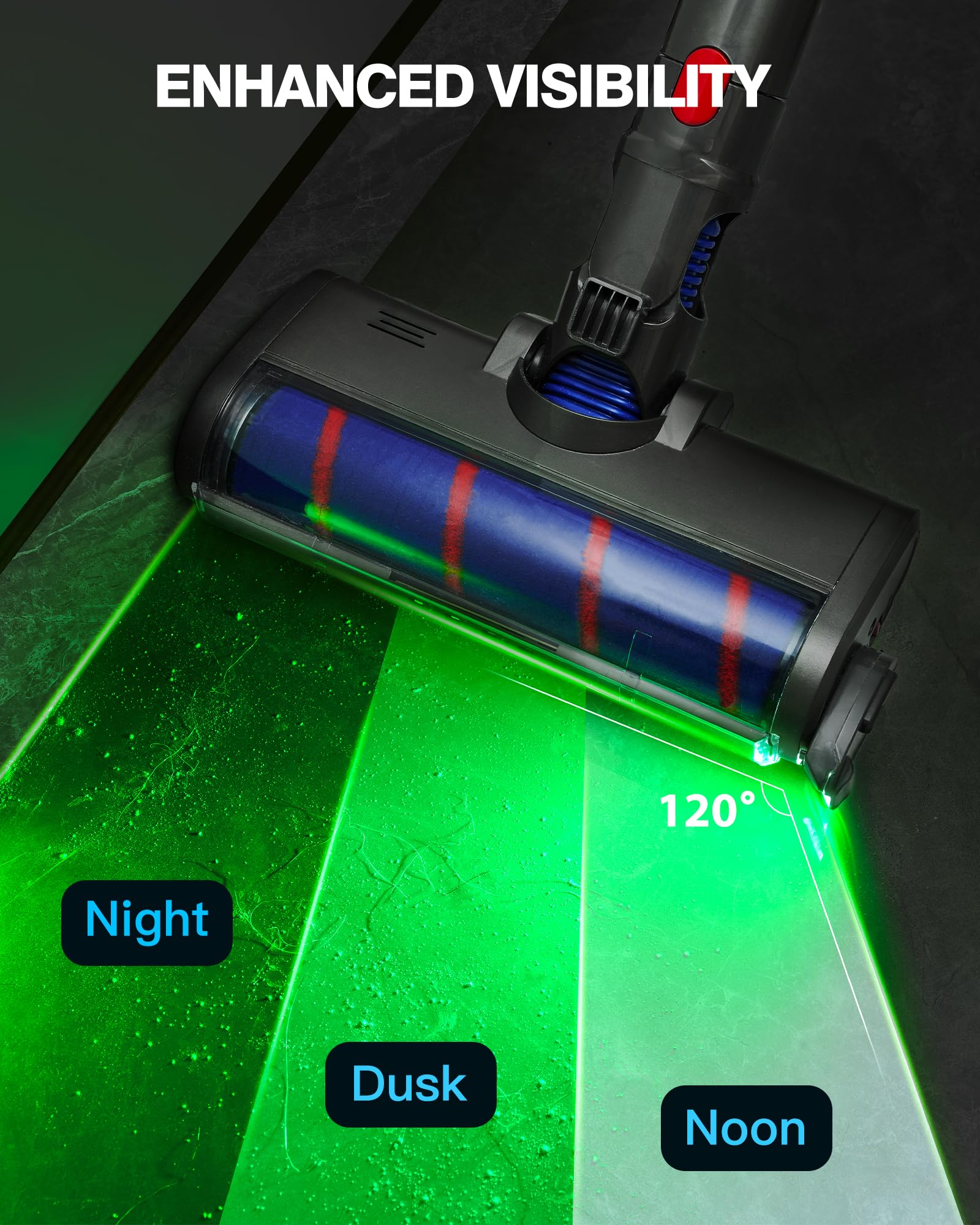 Luz de aspirador para polvo, accesorio de luz de aspirador compatible con Dyson Shark Bissell, accesorios universales para aspirador mejorados