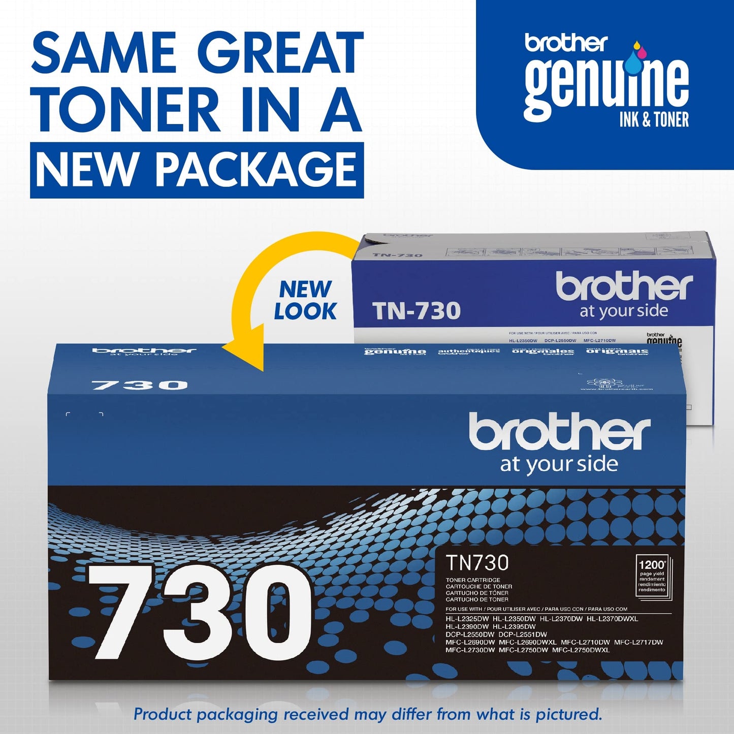 BROTHER Carbrt3720, Tóner Tn730 Laser Monocromático Negro Productos De Oficina, Negro (Black), Única